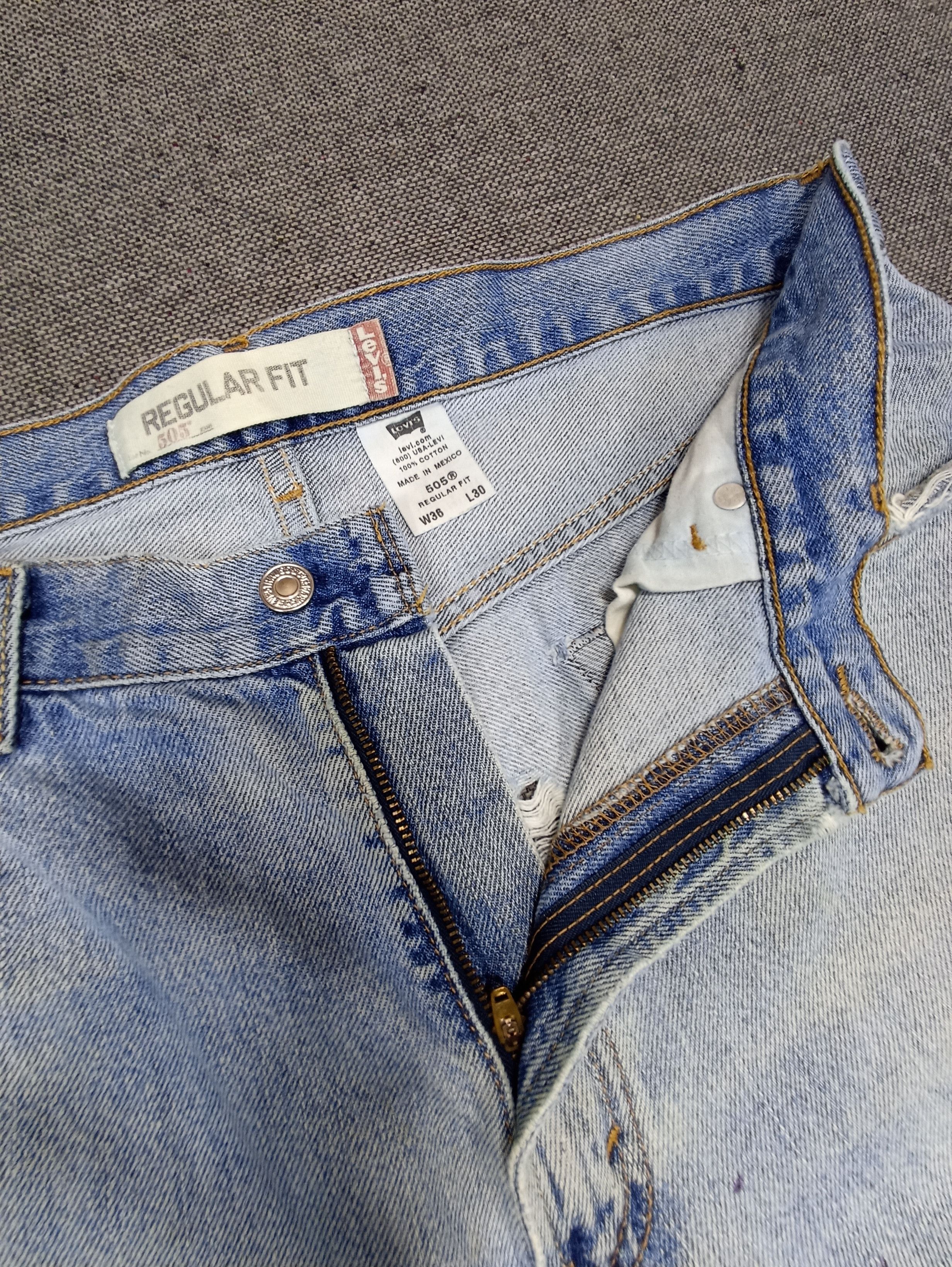 Jean × Levi's × Vintage Vintage Levis 505 Blue Wash Jeans - J126 Size US 36 / EU 52 - 3 Thumbnail