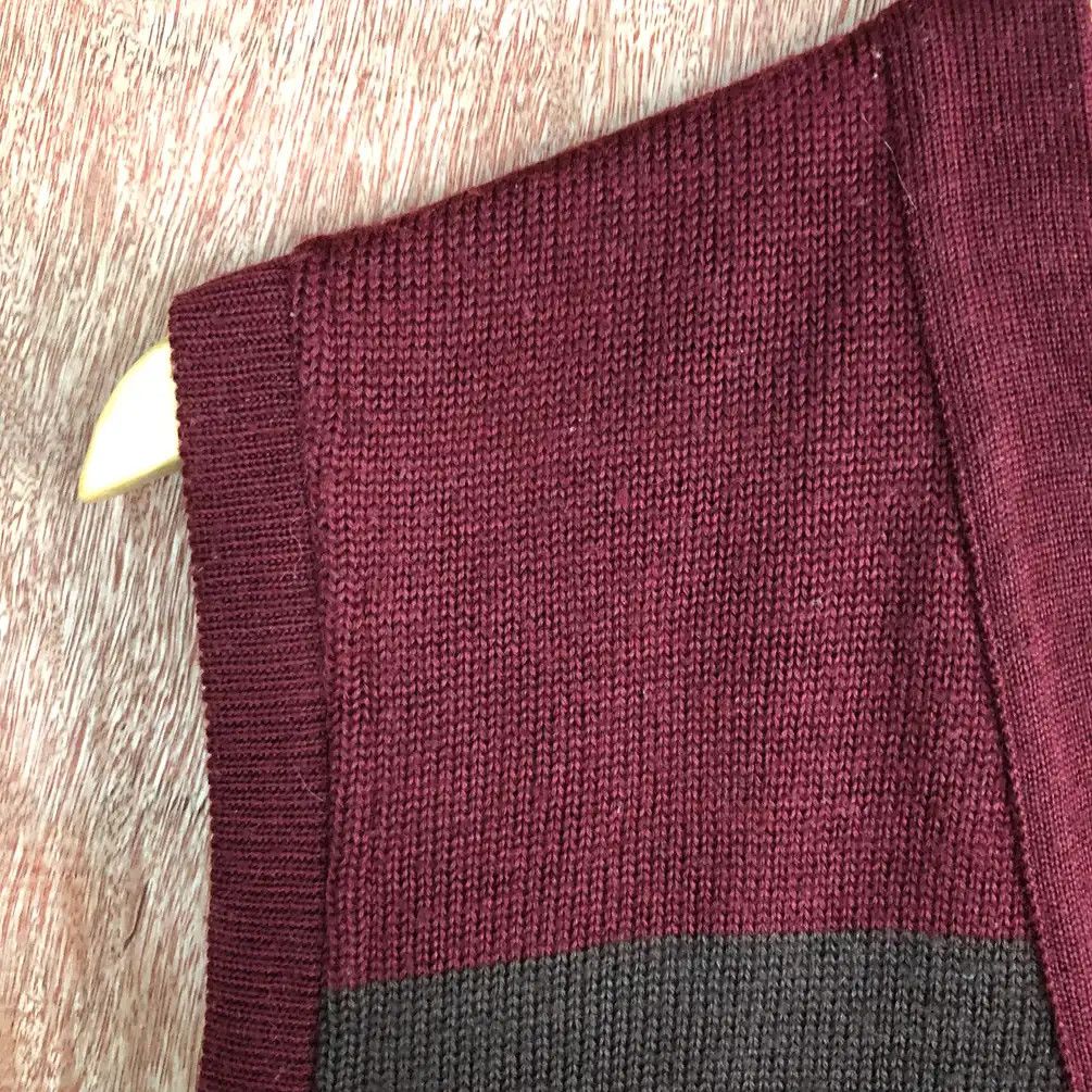 Japanese Brand F.J.R Club Maroon Knit Vest Cardigan #449 Size US L / EU 52-54 / 3 - 5 Thumbnail
