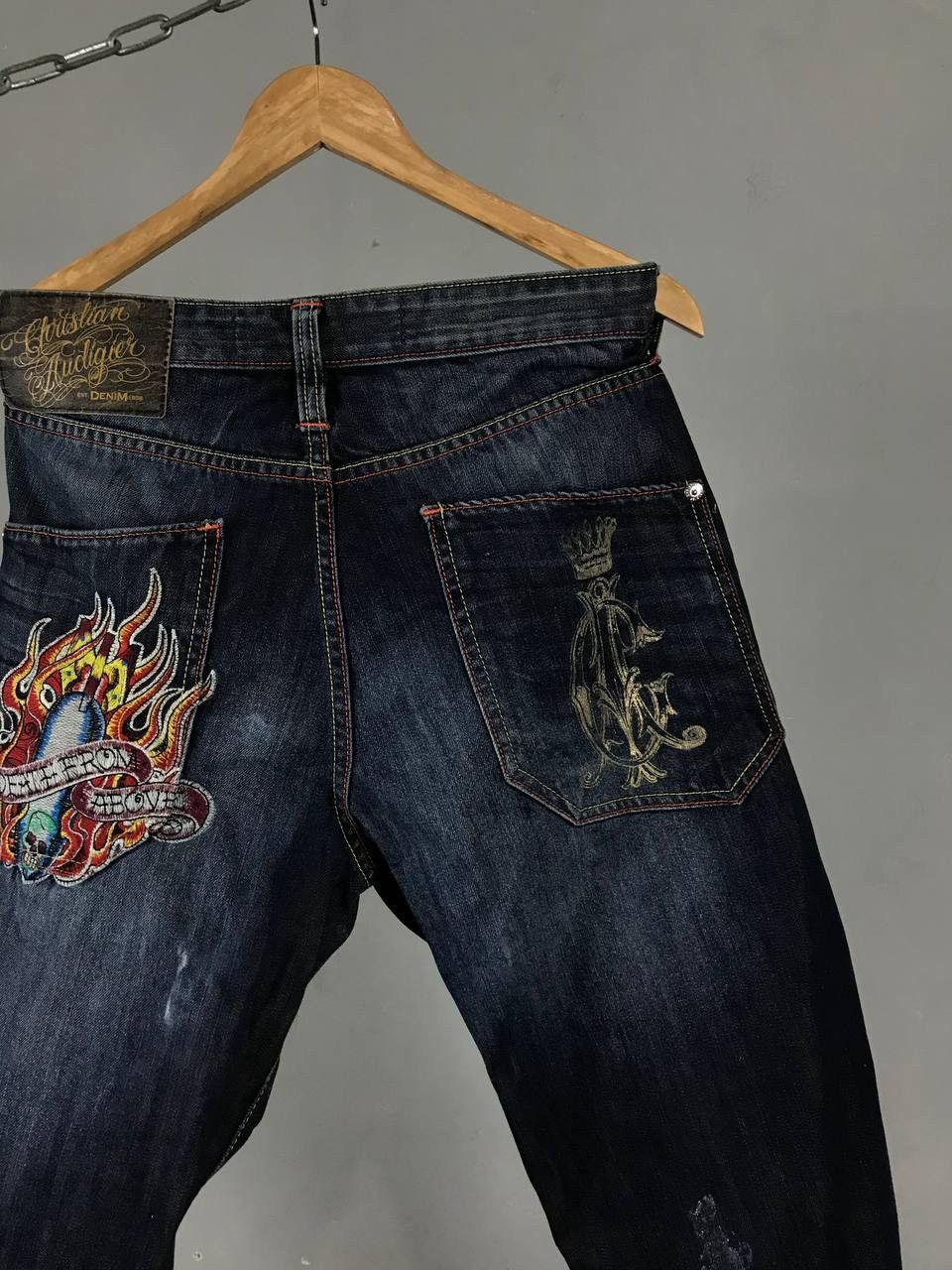 Christian Audigier Christian Audigier designer luxury streetwear denim jeans Size US 36 / EU 52 - 2 Thumbnail