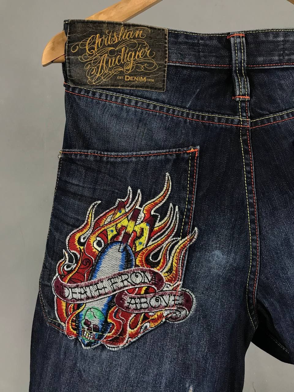 Christian Audigier Christian Audigier designer luxury streetwear denim jeans Size US 36 / EU 52 - 3 Thumbnail