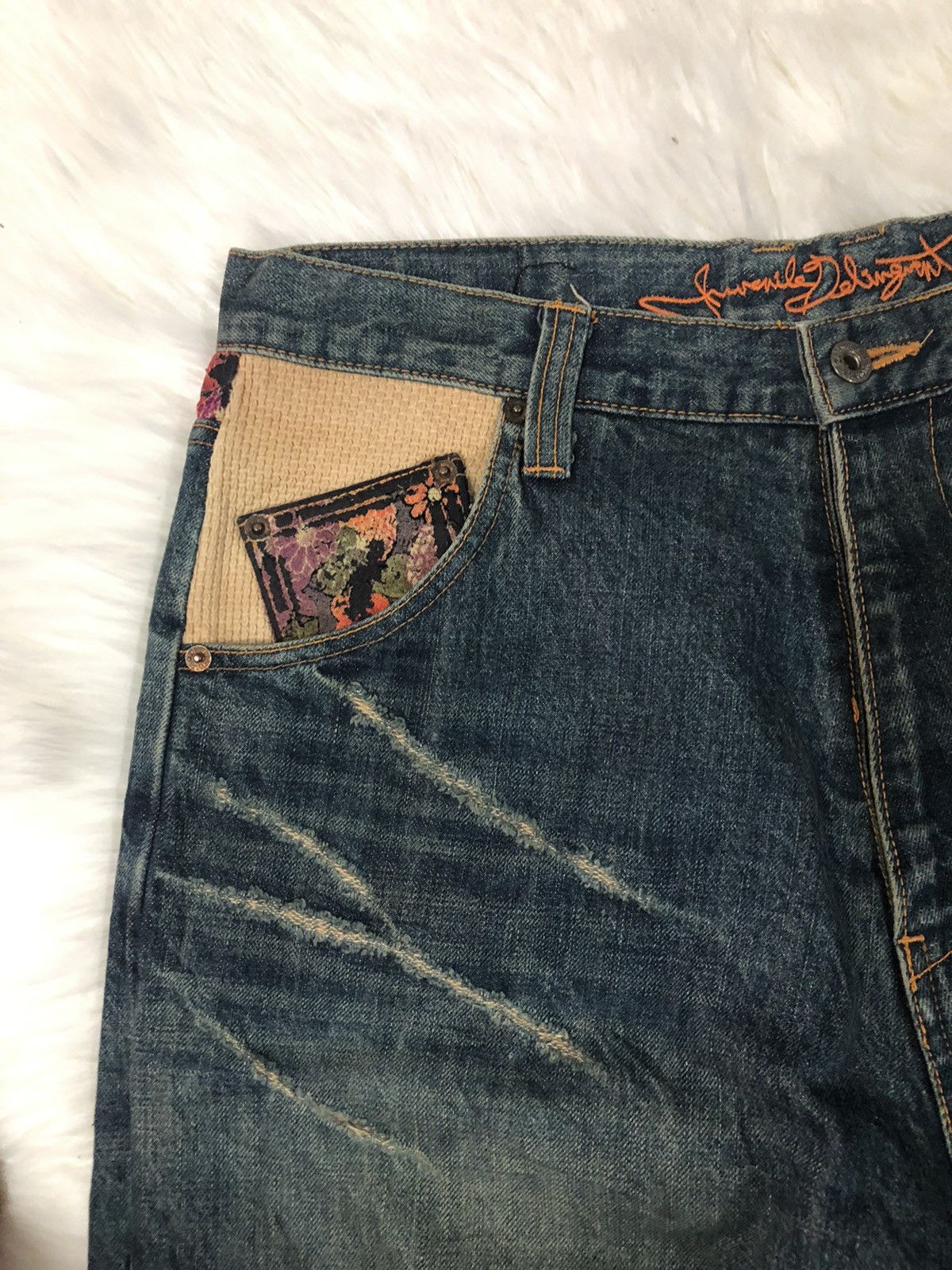 Designer × Japanese Brand Juvenile Delinquent baggy denim Size US 35 - 4 Thumbnail