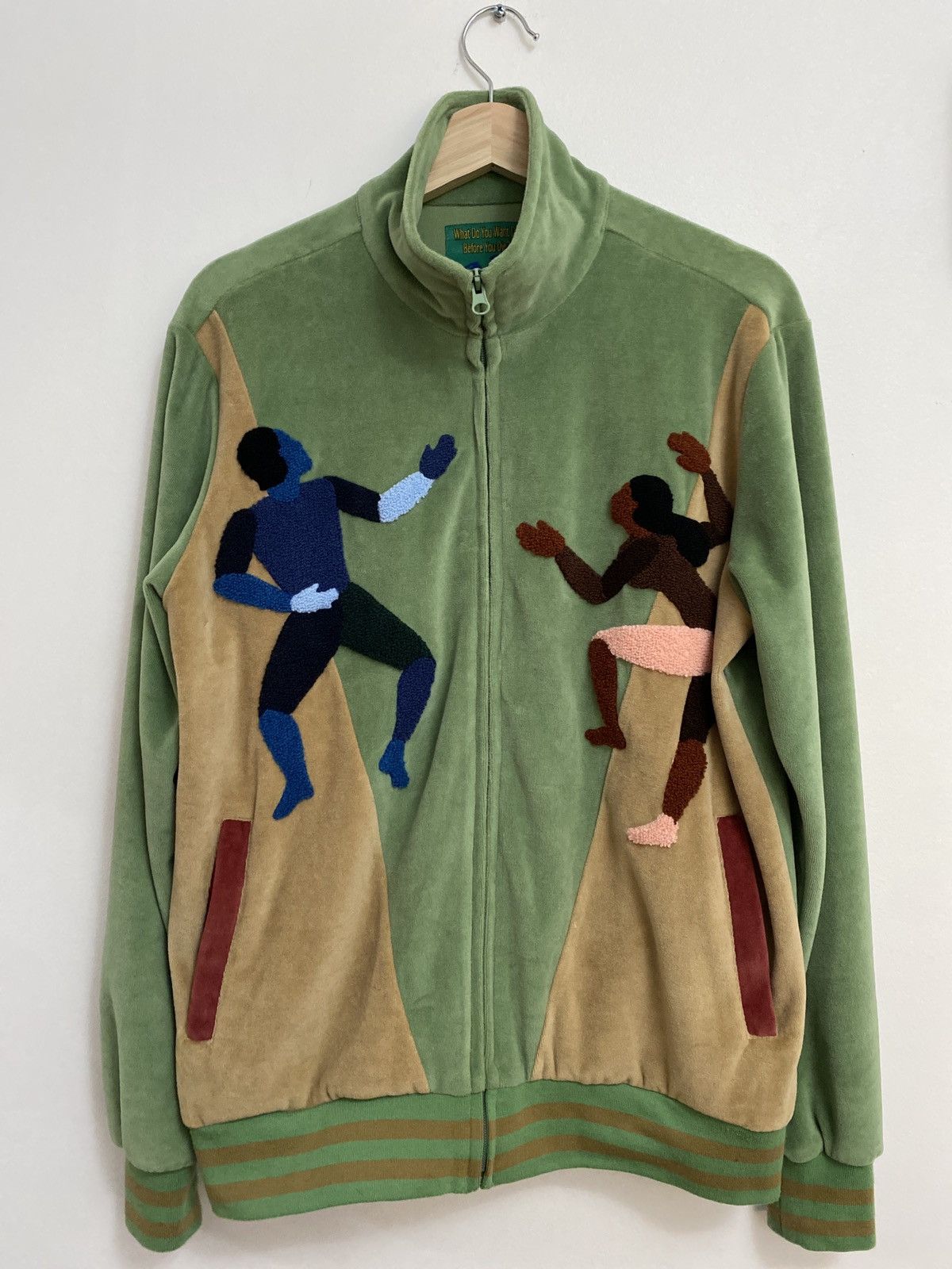Kidsuper Studios KidSuper Velour Track Jacket / Green