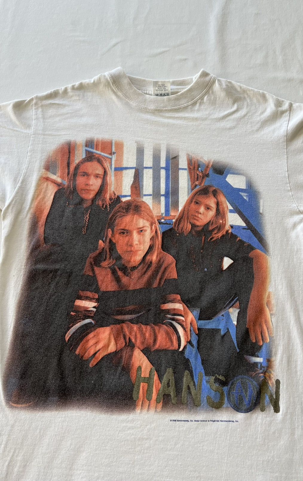 Band Tees Vintage 1998 Hanson Pop Rock Band White Tee Size US M / EU 48-50 / 2 - 3 Thumbnail