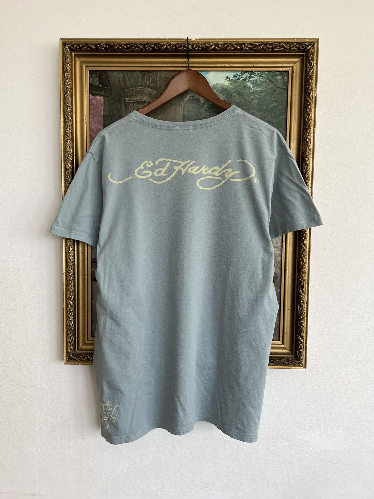 Ed Hardy Ed Hardy Christian Audigier Skull Snake Streetwear Blue Tee Size US XL / EU 56 / 4 - 2 Thumbnail