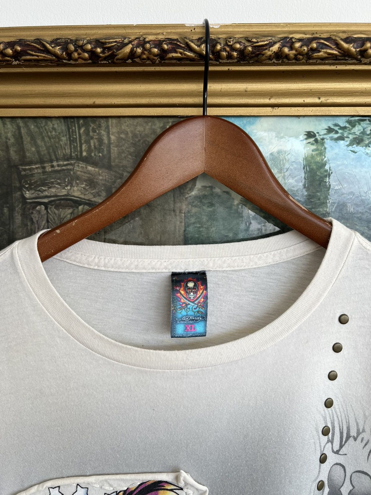 Ed Hardy Ed Hardy Christian Audigier Eagle Streetwear White Tee Size US XL / EU 56 / 4 - 7 Thumbnail