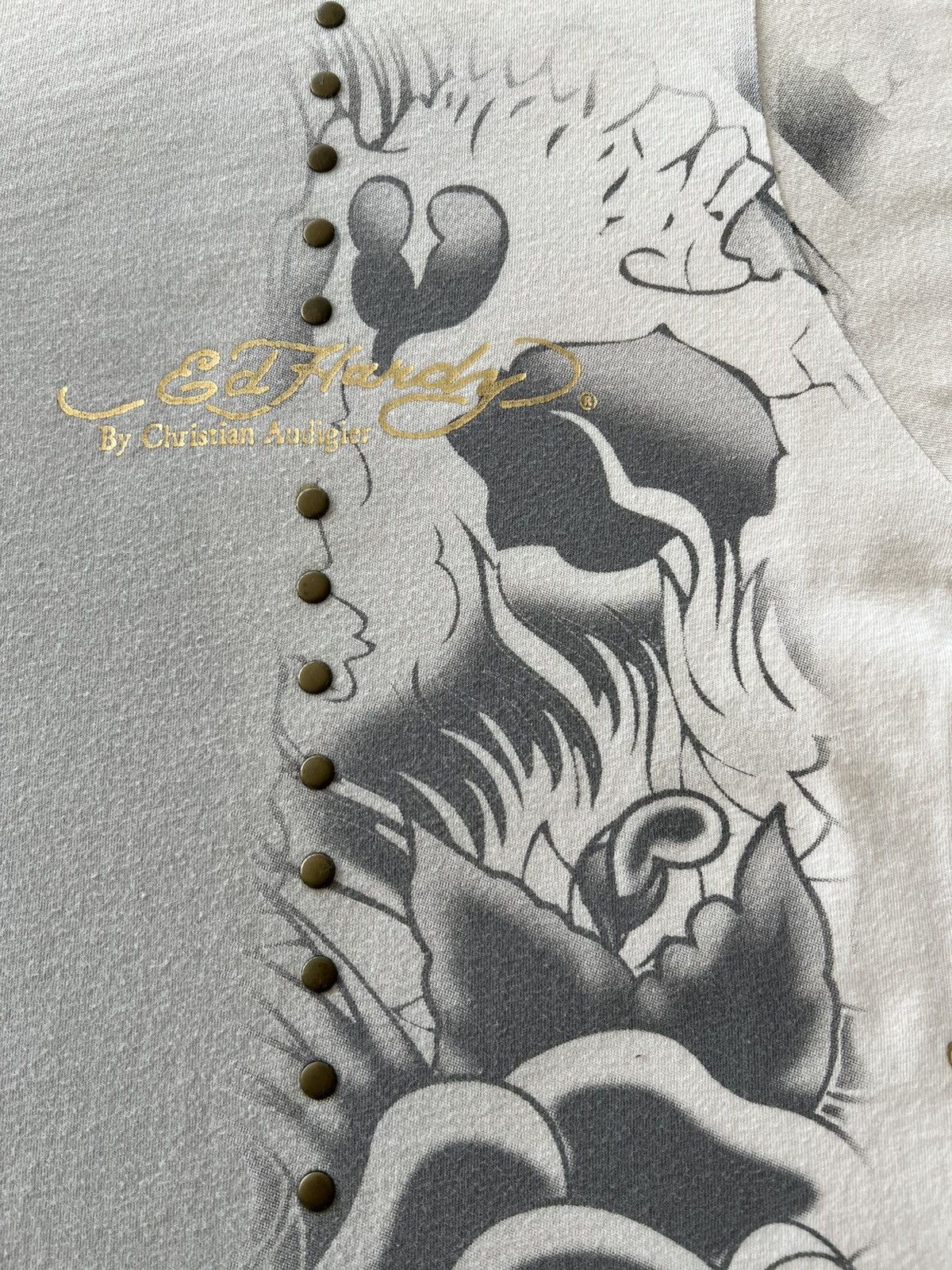 Ed Hardy Ed Hardy Christian Audigier Eagle Streetwear White Tee Size US XL / EU 56 / 4 - 6 Thumbnail