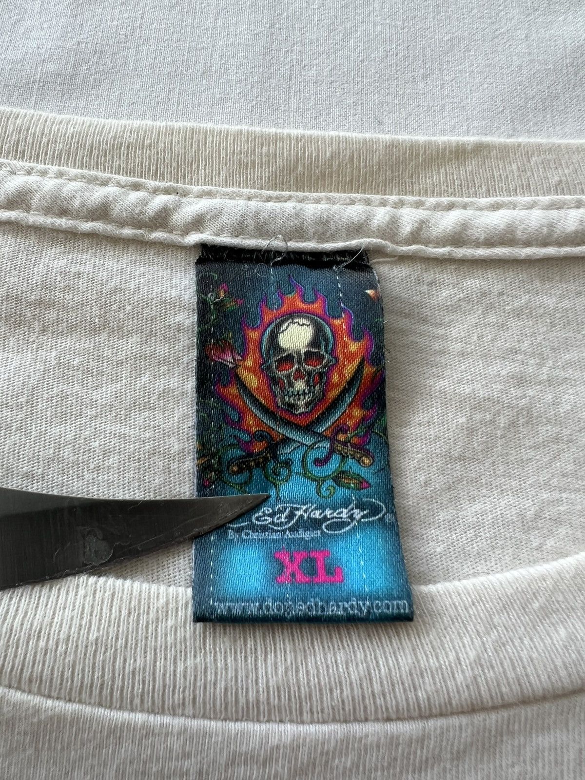Ed Hardy Ed Hardy Christian Audigier Eagle Streetwear White Tee Size US XL / EU 56 / 4 - 10 Thumbnail