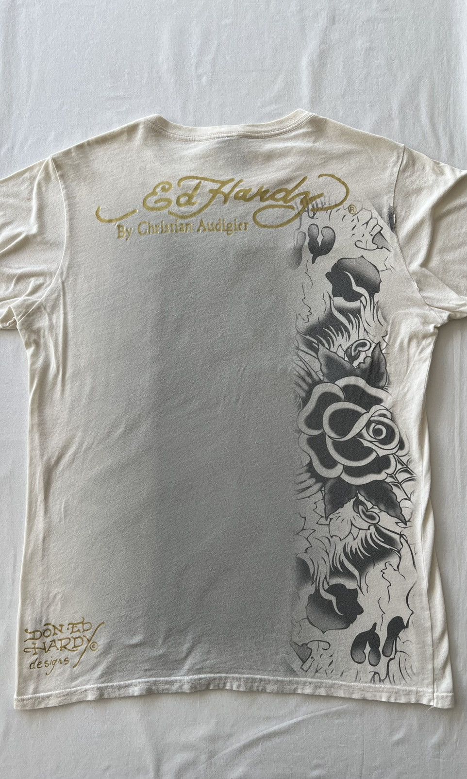 Ed Hardy Ed Hardy Christian Audigier Eagle Streetwear White Tee Size US XL / EU 56 / 4 - 11 Thumbnail