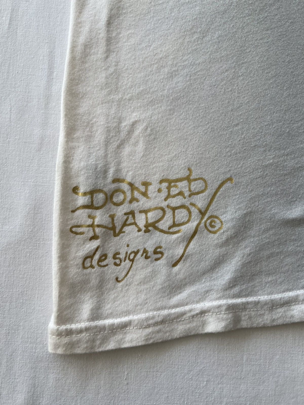 Ed Hardy Ed Hardy Christian Audigier Eagle Streetwear White Tee Size US XL / EU 56 / 4 - 13 Thumbnail