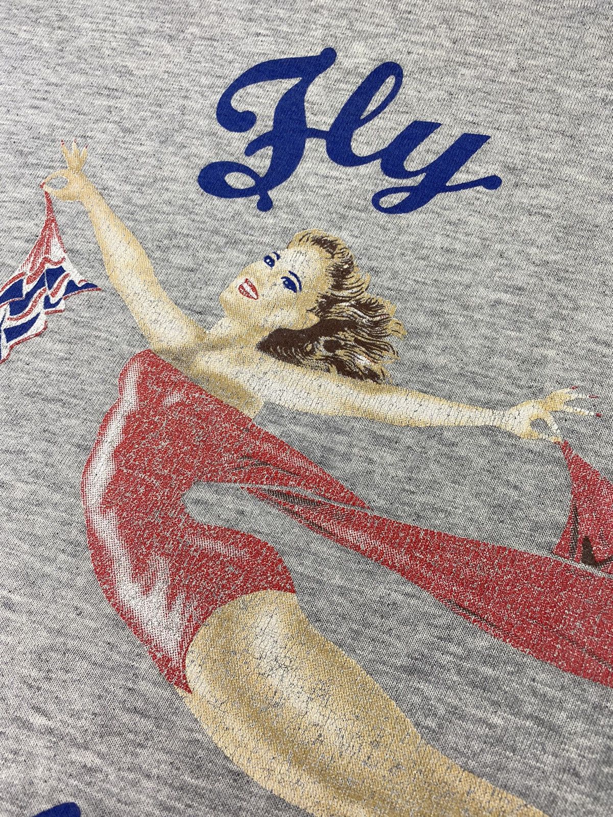 Band Tees Vintage 90s Fly Virgin Atlantic Princess Diana T Shirt Tee Size US XL / EU 56 / 4 - 4 Thumbnail