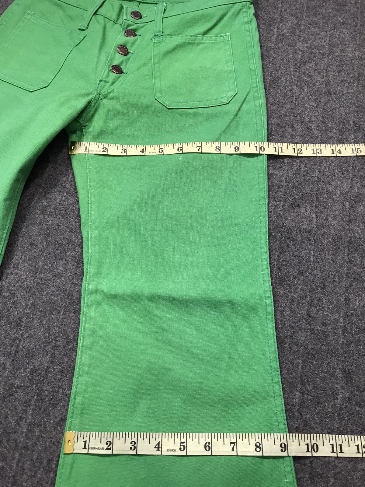 Japanese Brand × Vintage Vintage Elstar 70s 80s Design Bootcut Green Colour Style Size US 30 / EU 46 - 11 Thumbnail