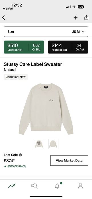 Stussy Stussy Care Label Sweater | Grailed