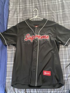 Supreme Rhinestone Baseball Jersey | Grailed