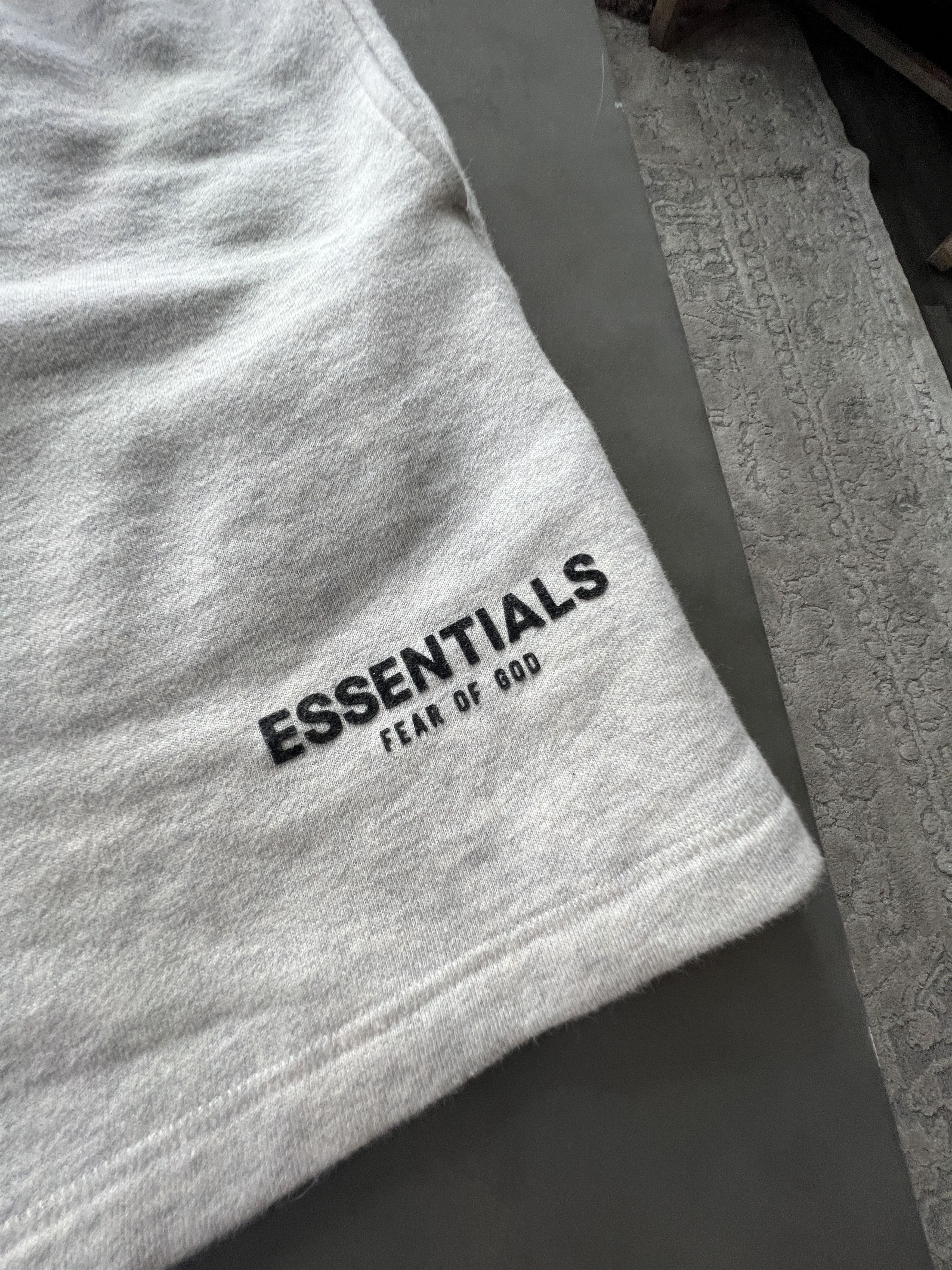 Essentials Straight-Leg Logo-Flocked Cotton Jersey Drawstring Shorts Size US 34 / EU 50 - 11 Thumbnail