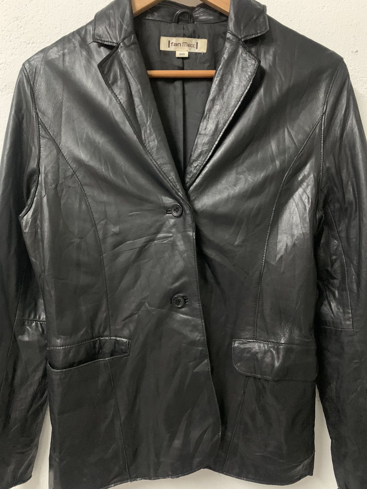 Japanese Brand × Vintage Leather Jacket (lamb) Size S / US 4 / IT 40 - 3 Thumbnail