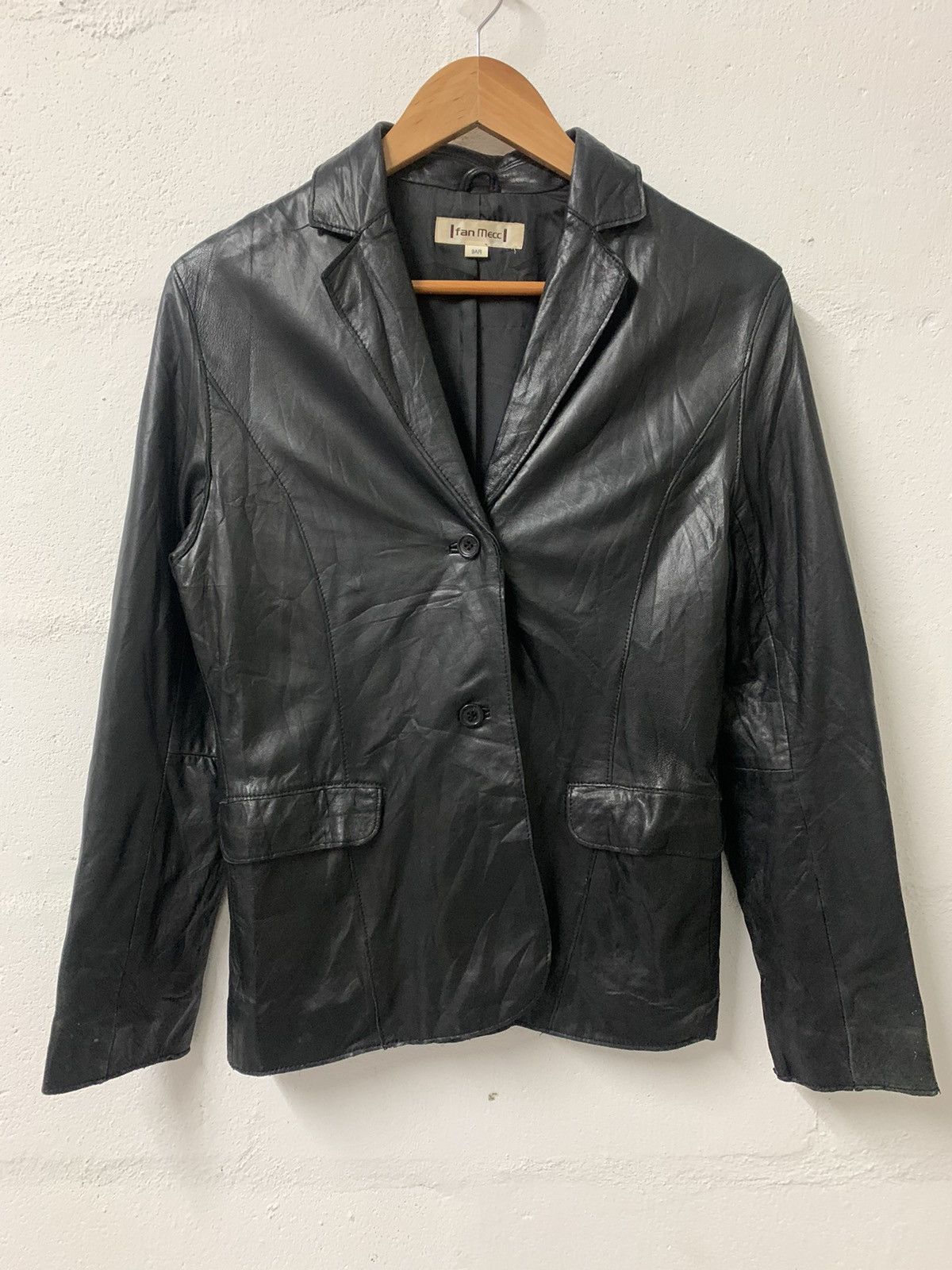 Japanese Brand × Vintage Leather Jacket (lamb) Size S / US 4 / IT 40 - 1 Thumbnail