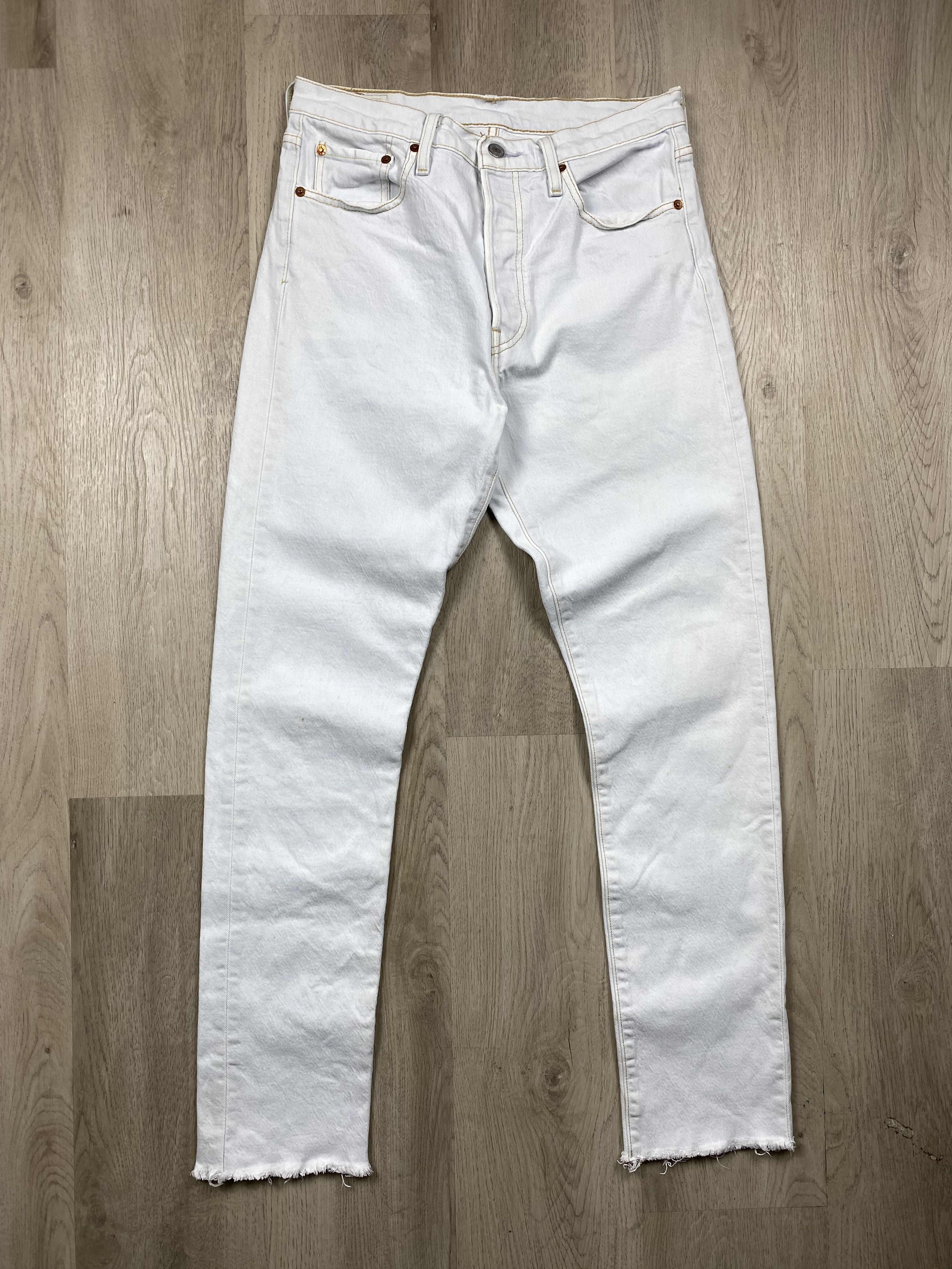 Levi's Levis 501 Pale Blue Denim Pants Jeans Slim Fit Size US 30 / EU 46 - 4 Thumbnail