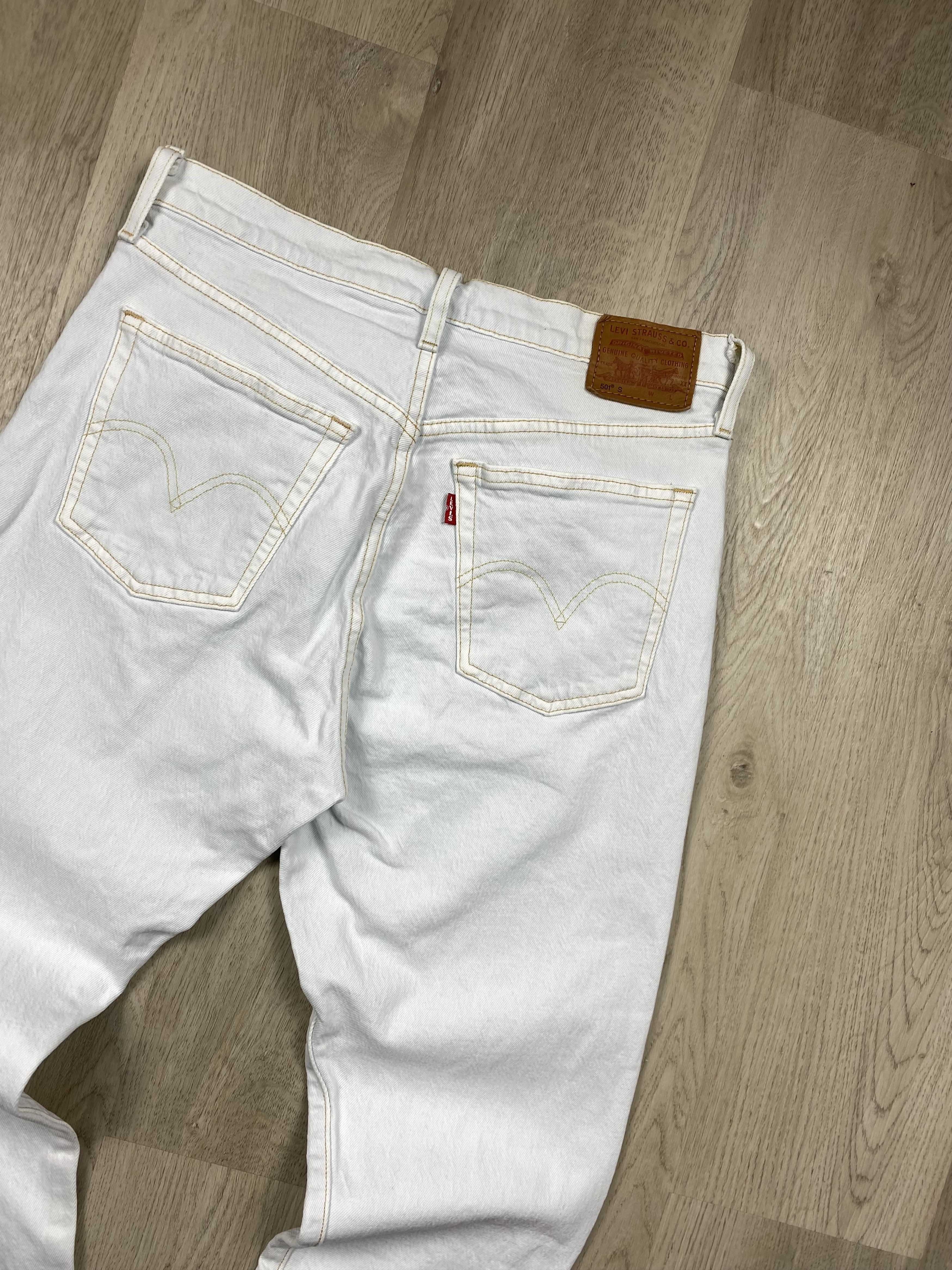 Levi's Levis 501 Pale Blue Denim Pants Jeans Slim Fit Size US 30 / EU 46 - 2 Thumbnail