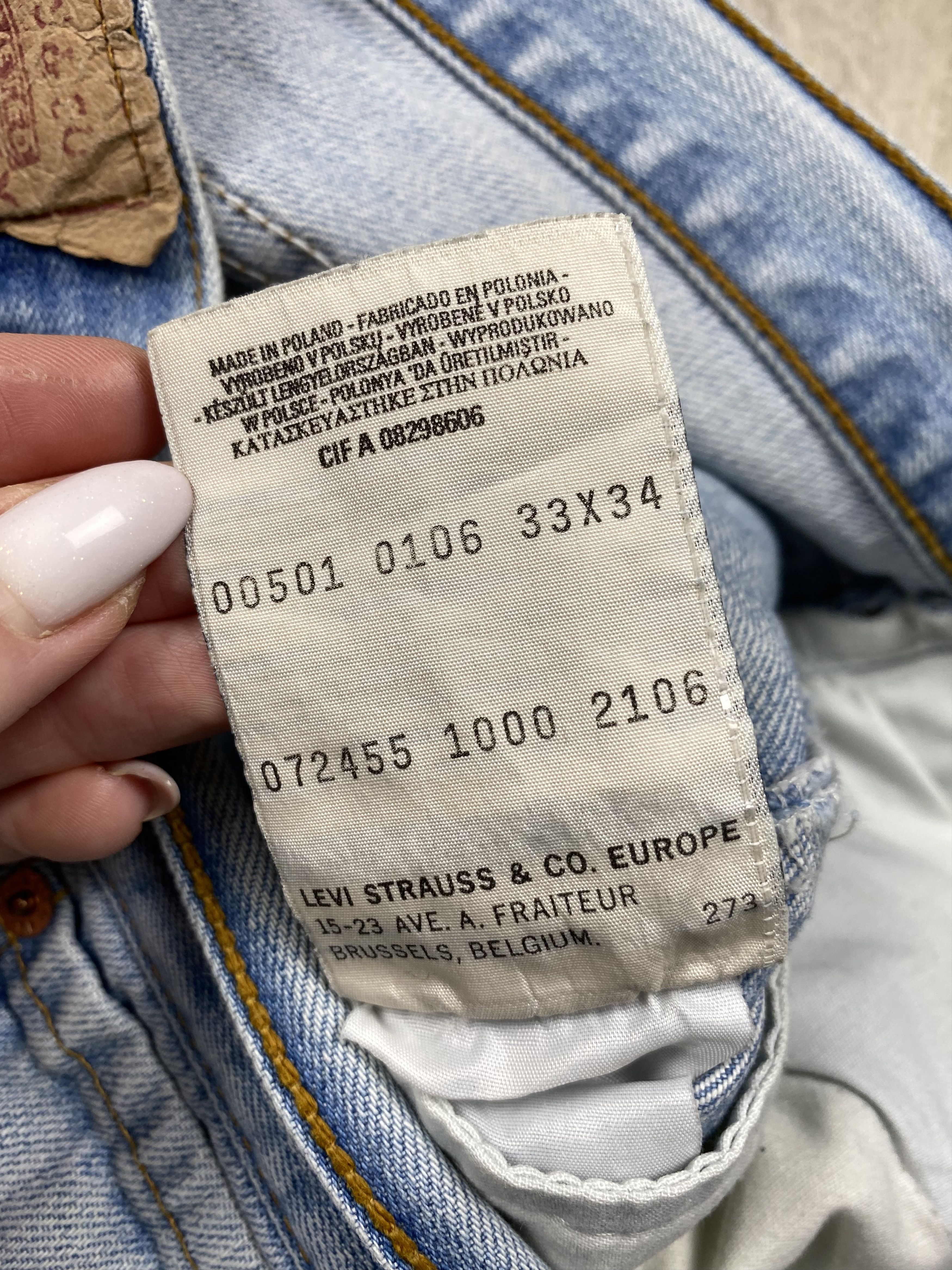 Levi's Levi's 501 90s Vintage Blue Denim Pants Jeans Size US 33 - 7 Thumbnail