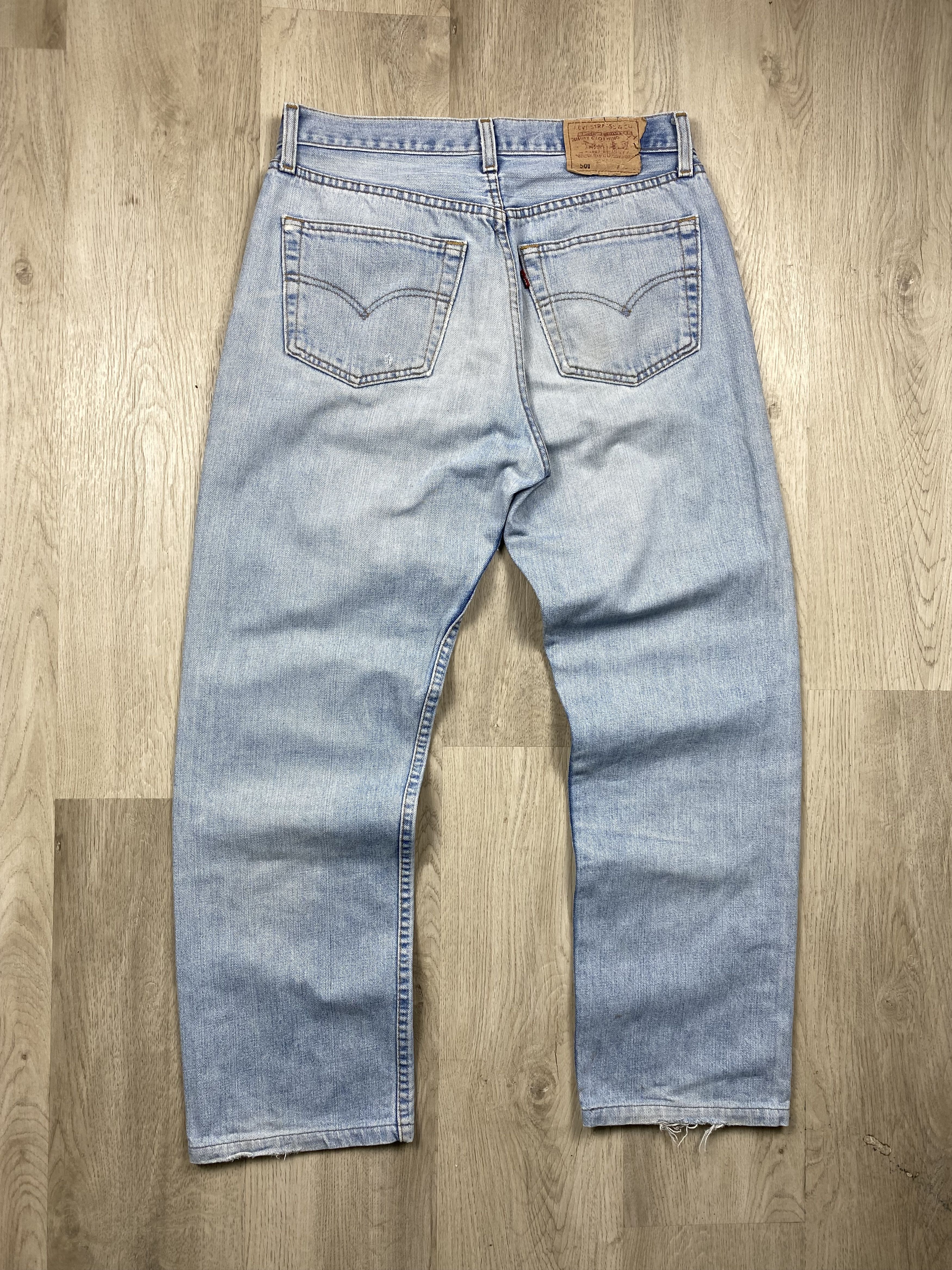 Levi's Levi's 501 90s Vintage Blue Denim Pants Jeans Size US 33 - 1 Thumbnail