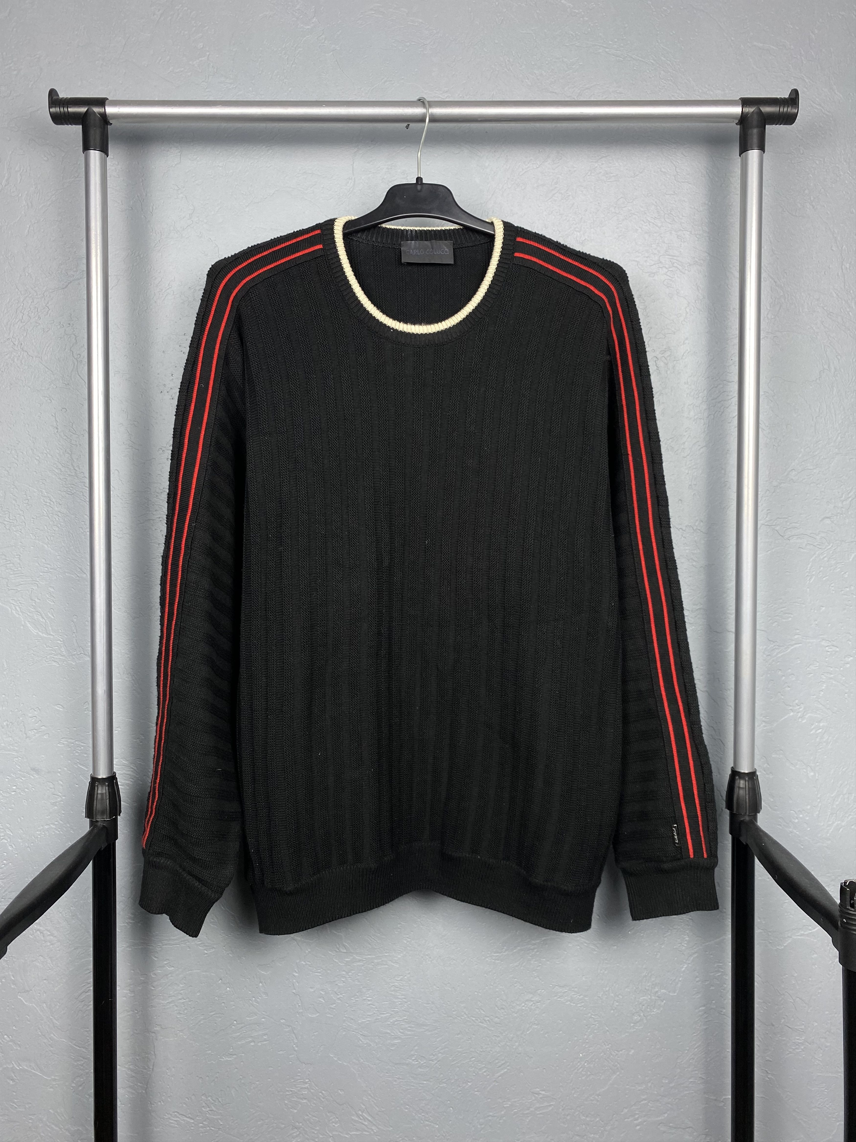 Carlo Colucci × Vintage Carlo Colucci Vintage Mens Cotton Knit Sweater Size US L / EU 52-54 / 3 - 1 Thumbnail