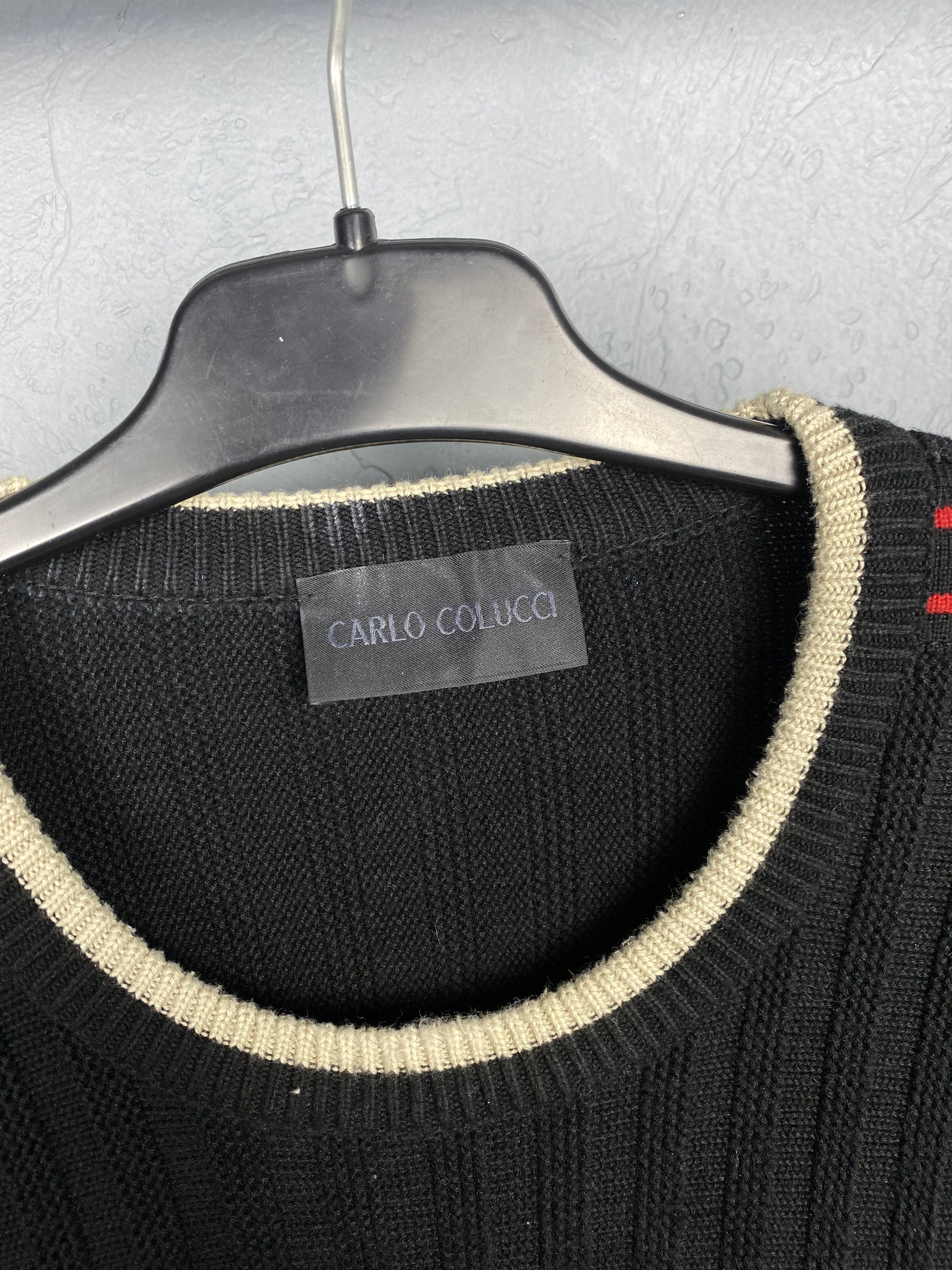Carlo Colucci × Vintage Carlo Colucci Vintage Mens Cotton Knit Sweater Size US L / EU 52-54 / 3 - 3 Thumbnail