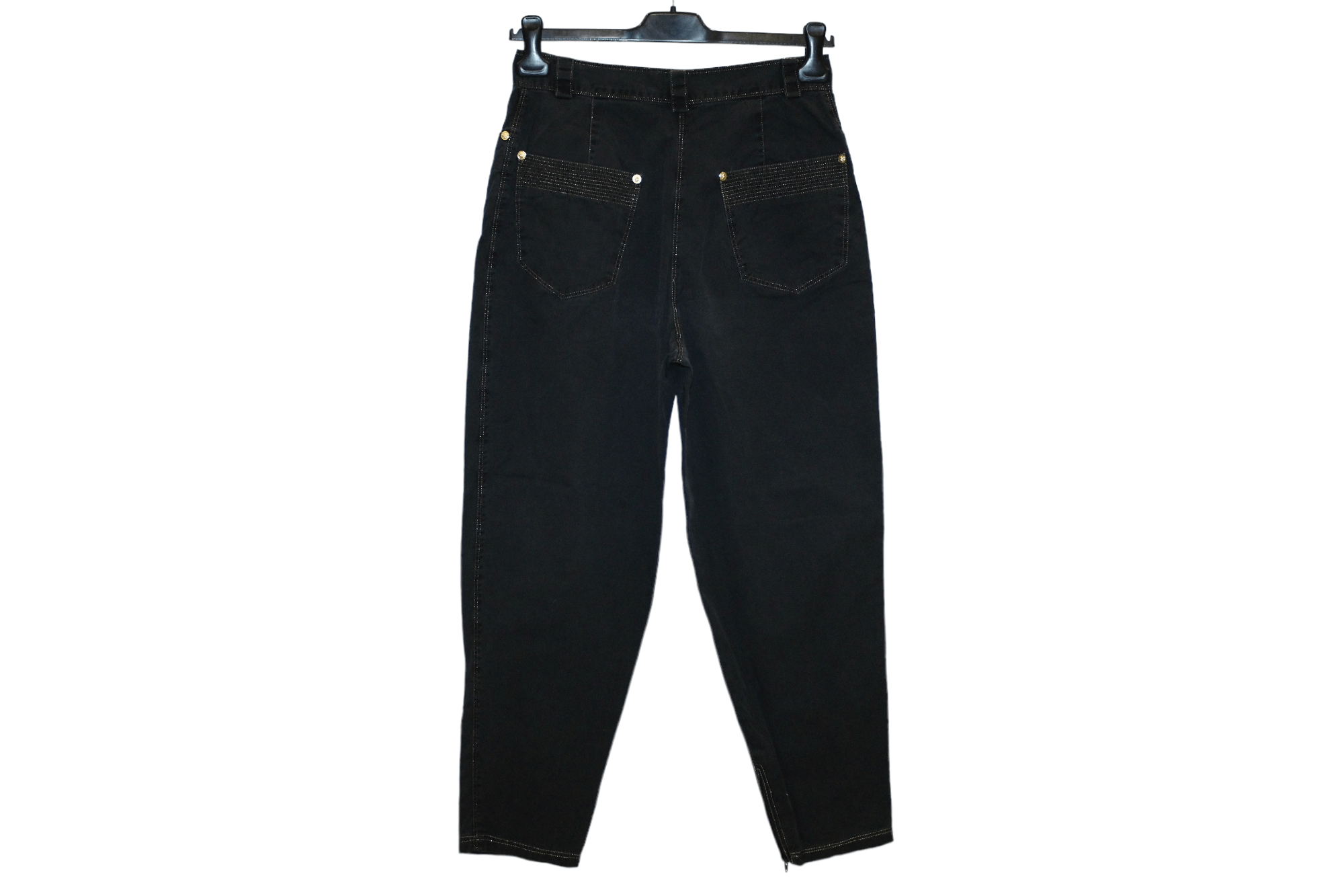 Versace 💥 Earlie Versus Gianni Versace Cropped Zip Pant Lurex Trim Size 28" / US 6 / IT 42 - 5 Thumbnail
