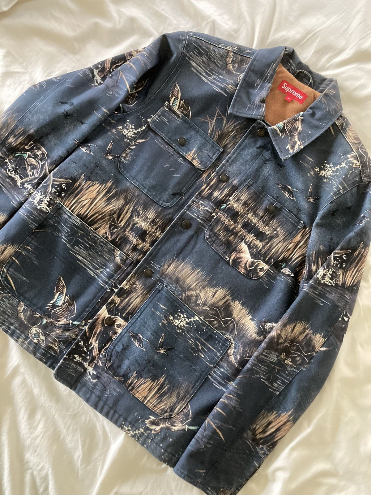 Supreme 12aw dogs & ducks chore coat | Grailed