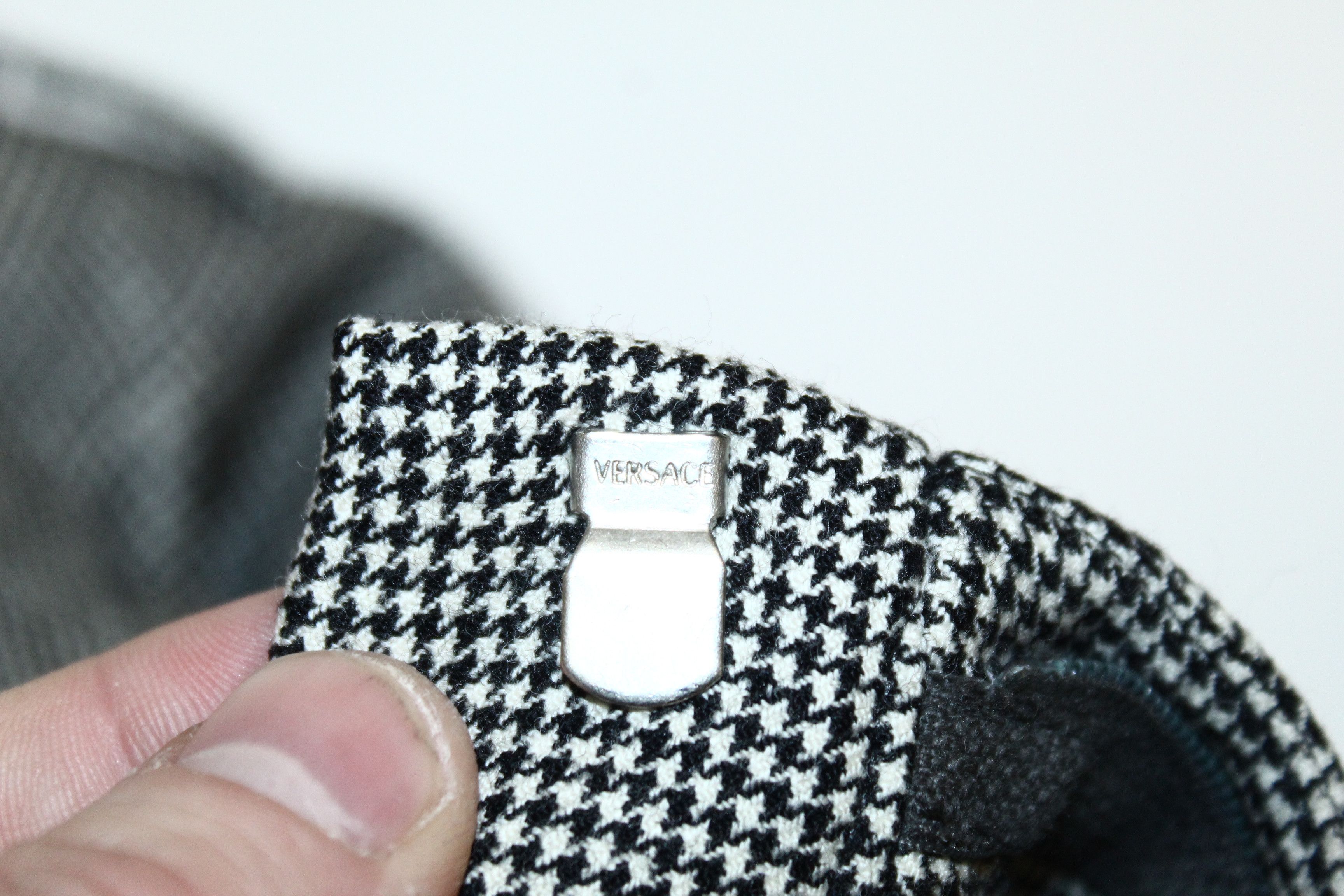 Versace 💥80's Early Gianni Versace Houndstooth Wool Trousers Size US 32 / EU 48 - 9 Thumbnail