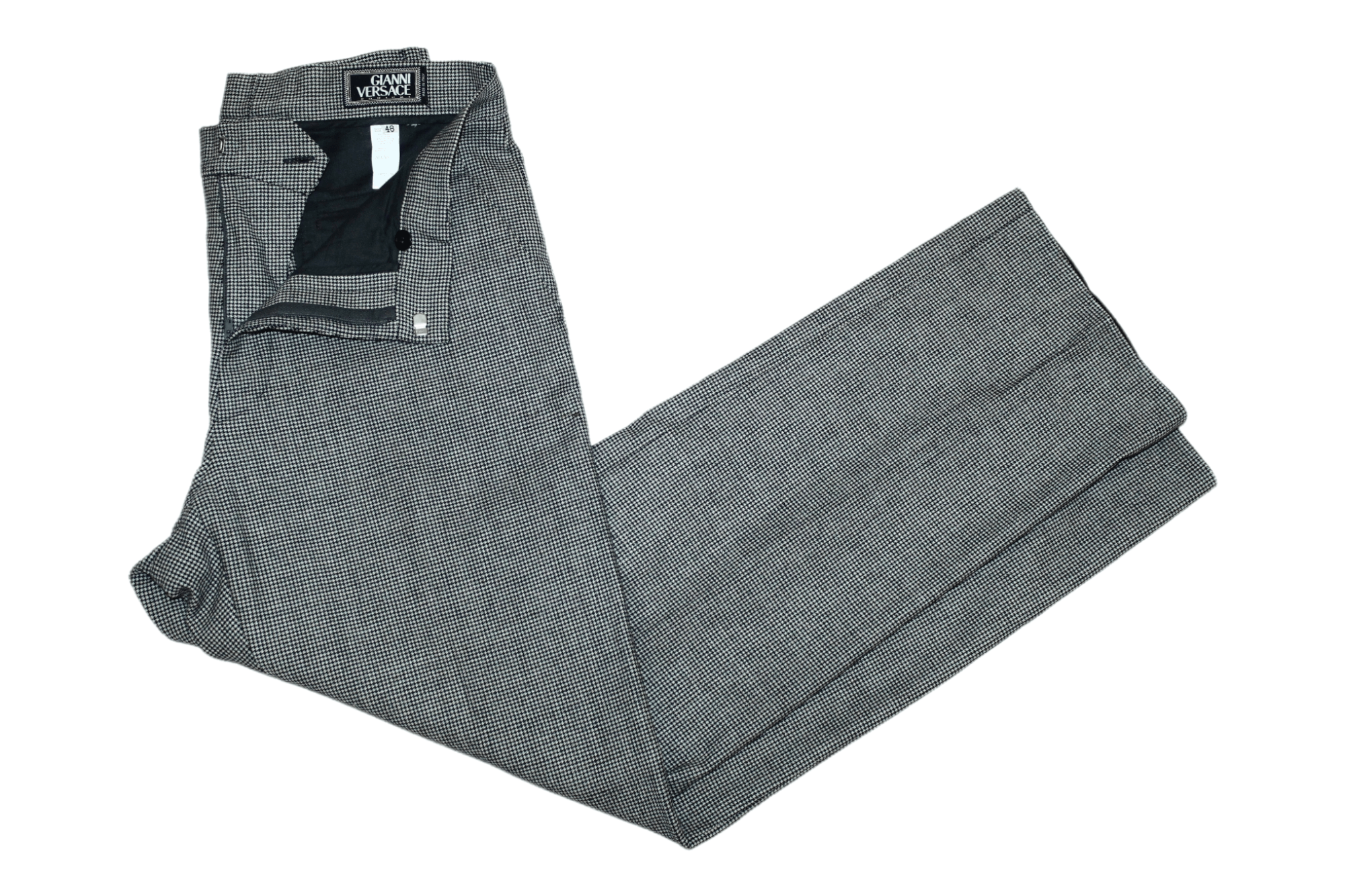 Versace 💥80's Early Gianni Versace Houndstooth Wool Trousers Size US 32 / EU 48 - 1 Thumbnail