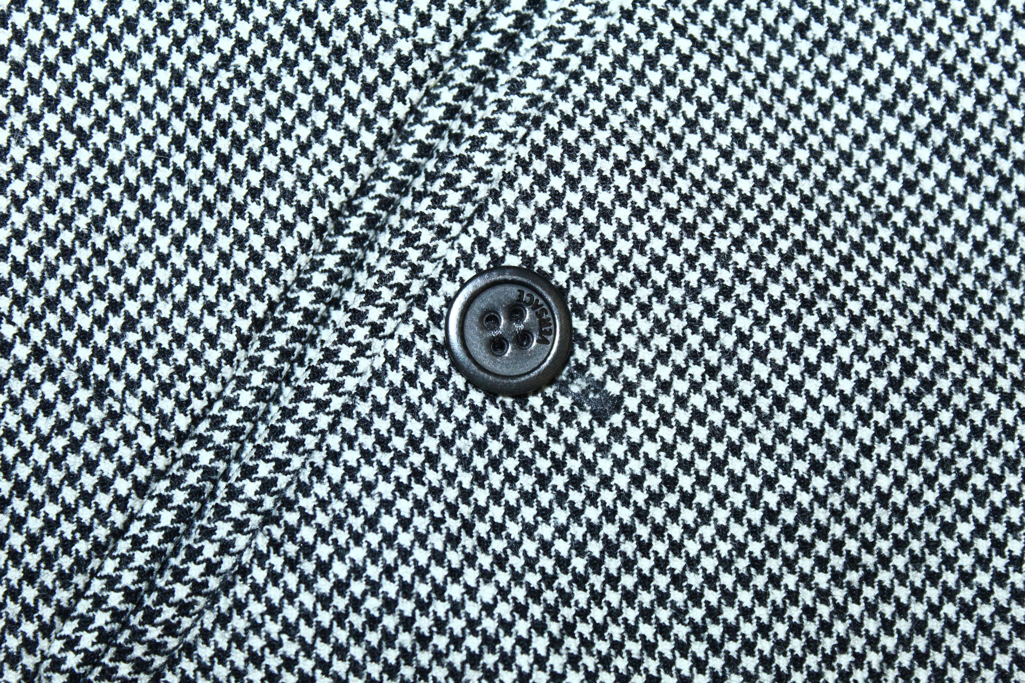 Versace 💥80's Early Gianni Versace Houndstooth Wool Trousers Size US 32 / EU 48 - 12 Thumbnail