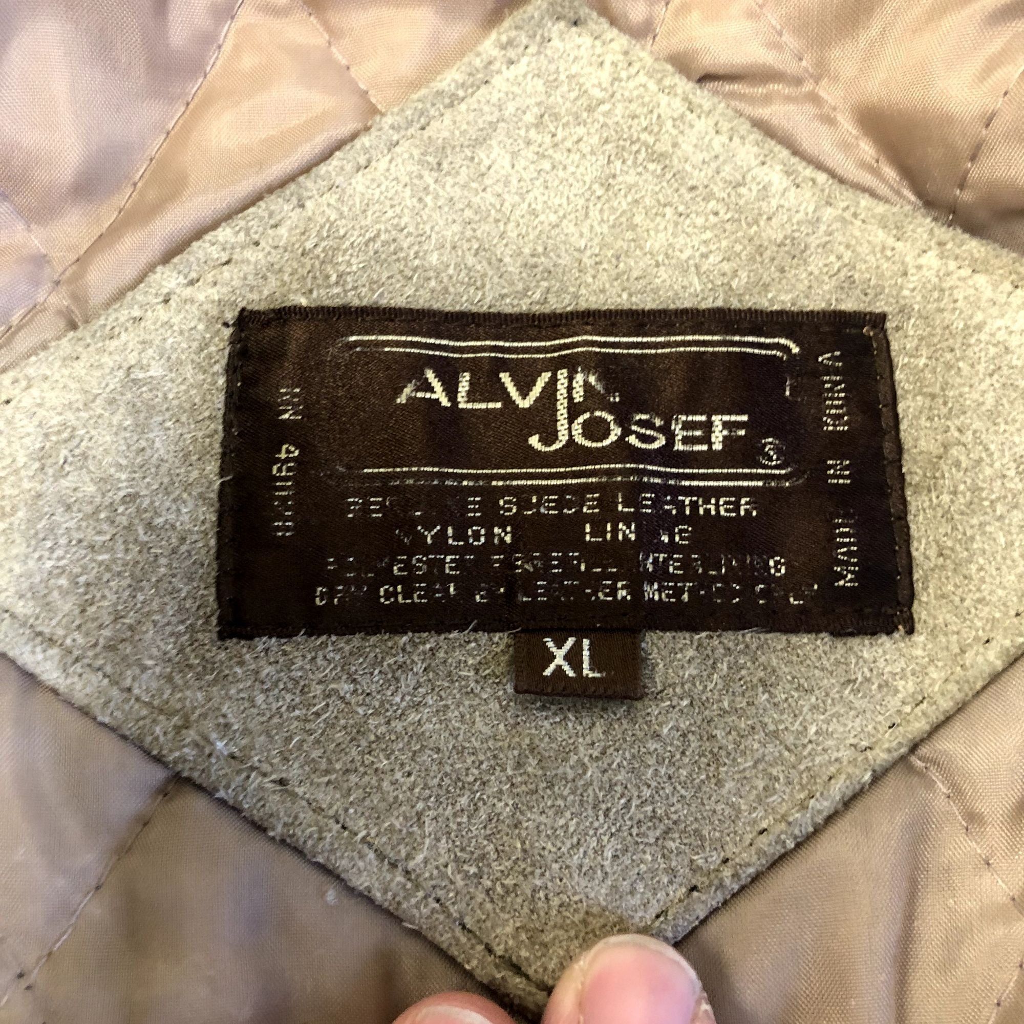 Vtg 80's Alvin Josef Suede CAFE RACER Jacket Motorcycle Coat