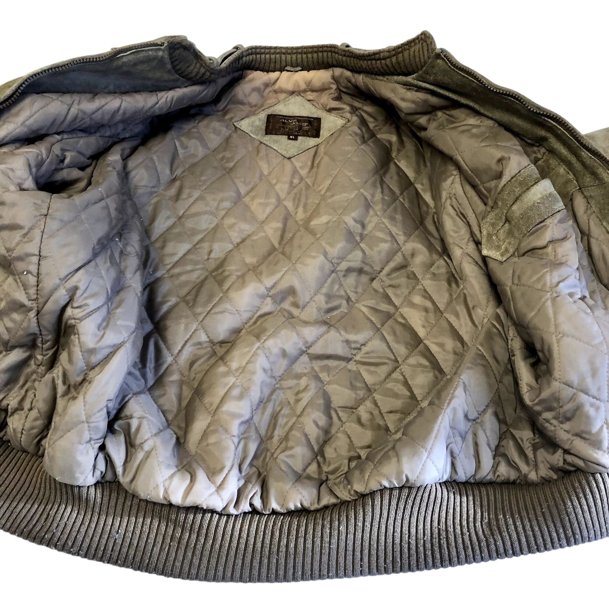 Vtg 80's Alvin Josef Suede CAFE RACER Jacket Motorcycle Coat