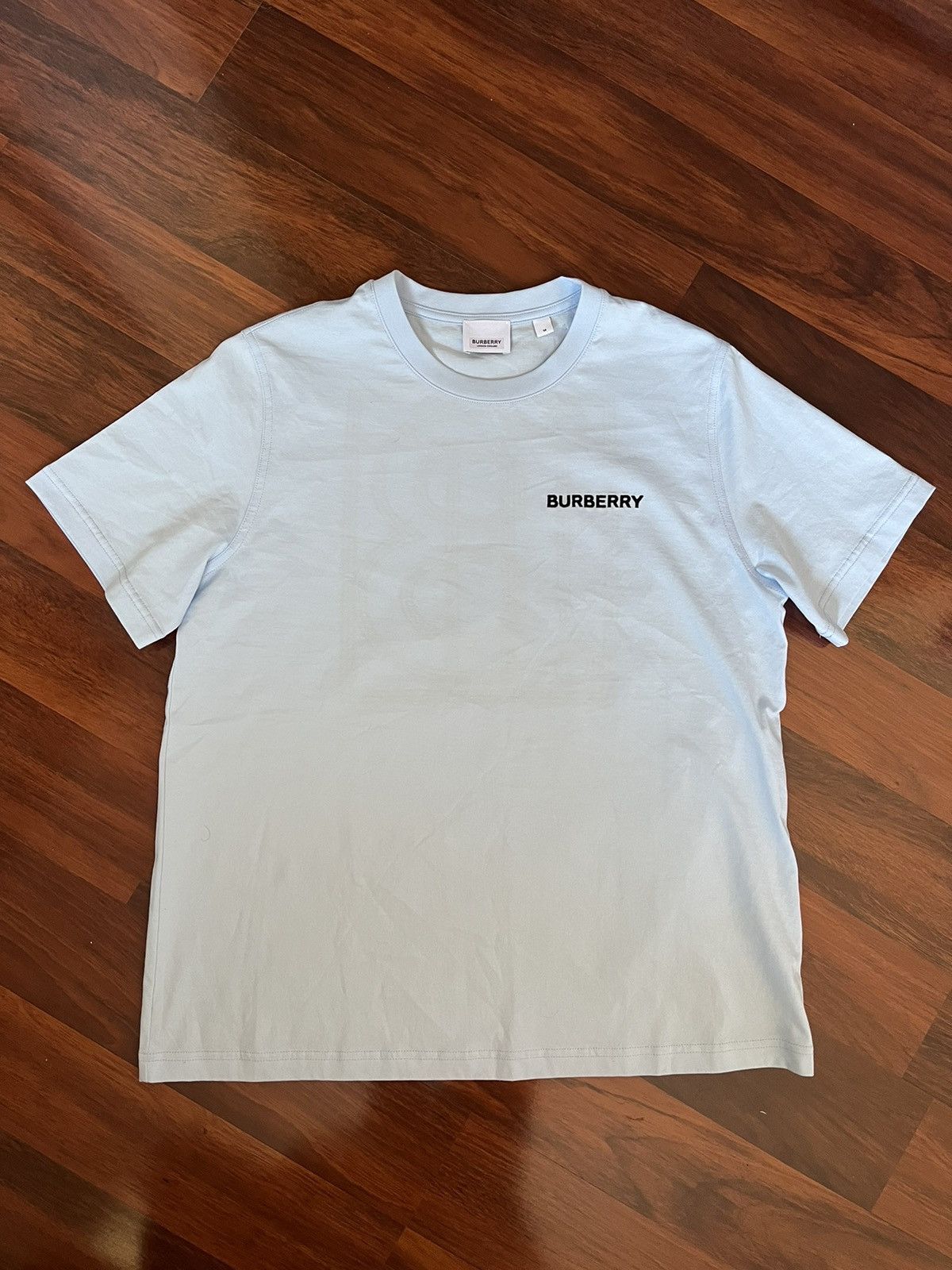 BURBERRY（ⓣⓞⓜⓞ﻿） Burberry Monogram Embroidered Logo T Shirt New M Women