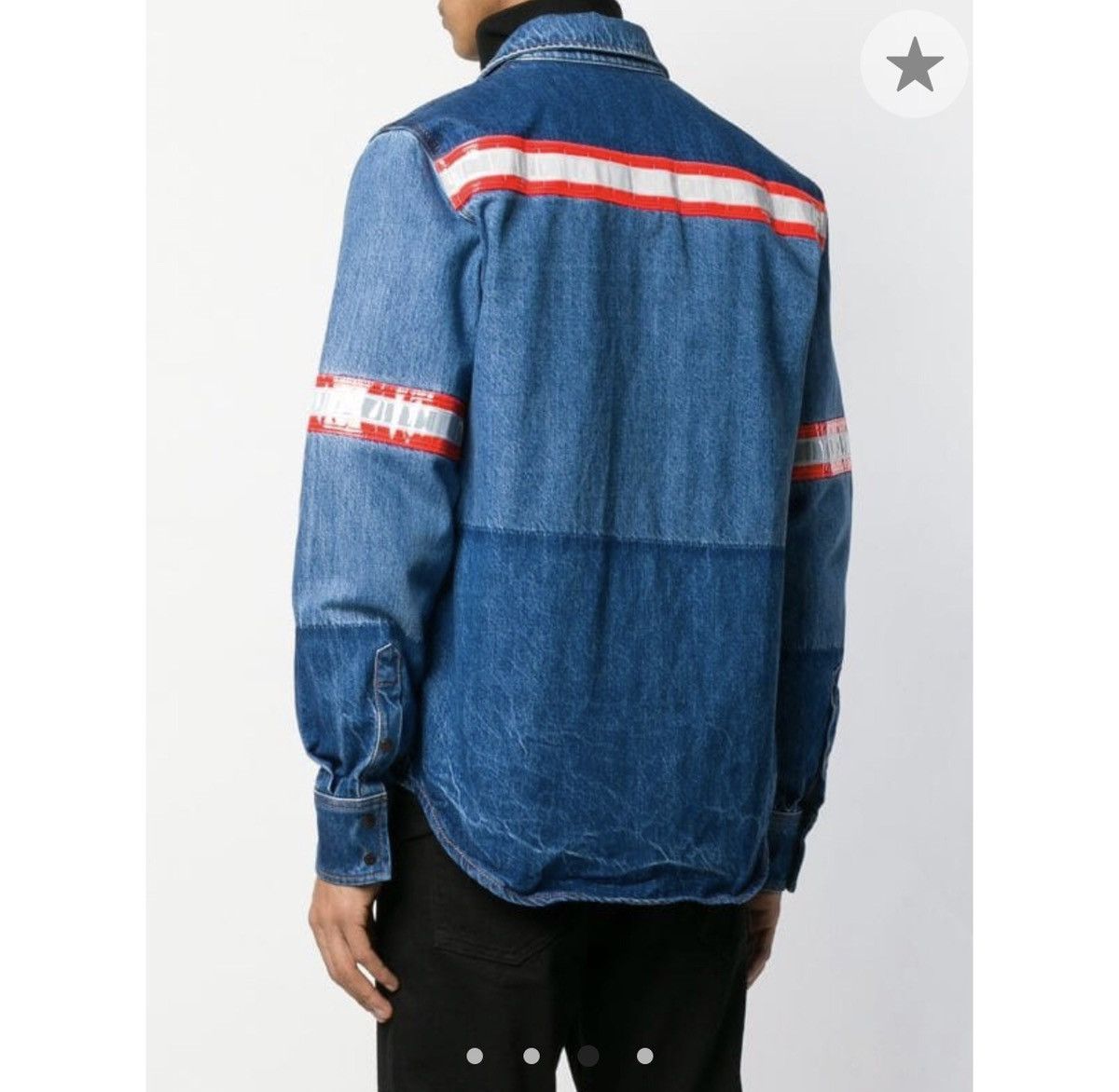 Calvin Klein 205W39NYC × Raf Simons szS Blue Oversized Reflective Firefighter Denim Shirt Size US S / EU 44-46 / 1 - 1 Thumbnail