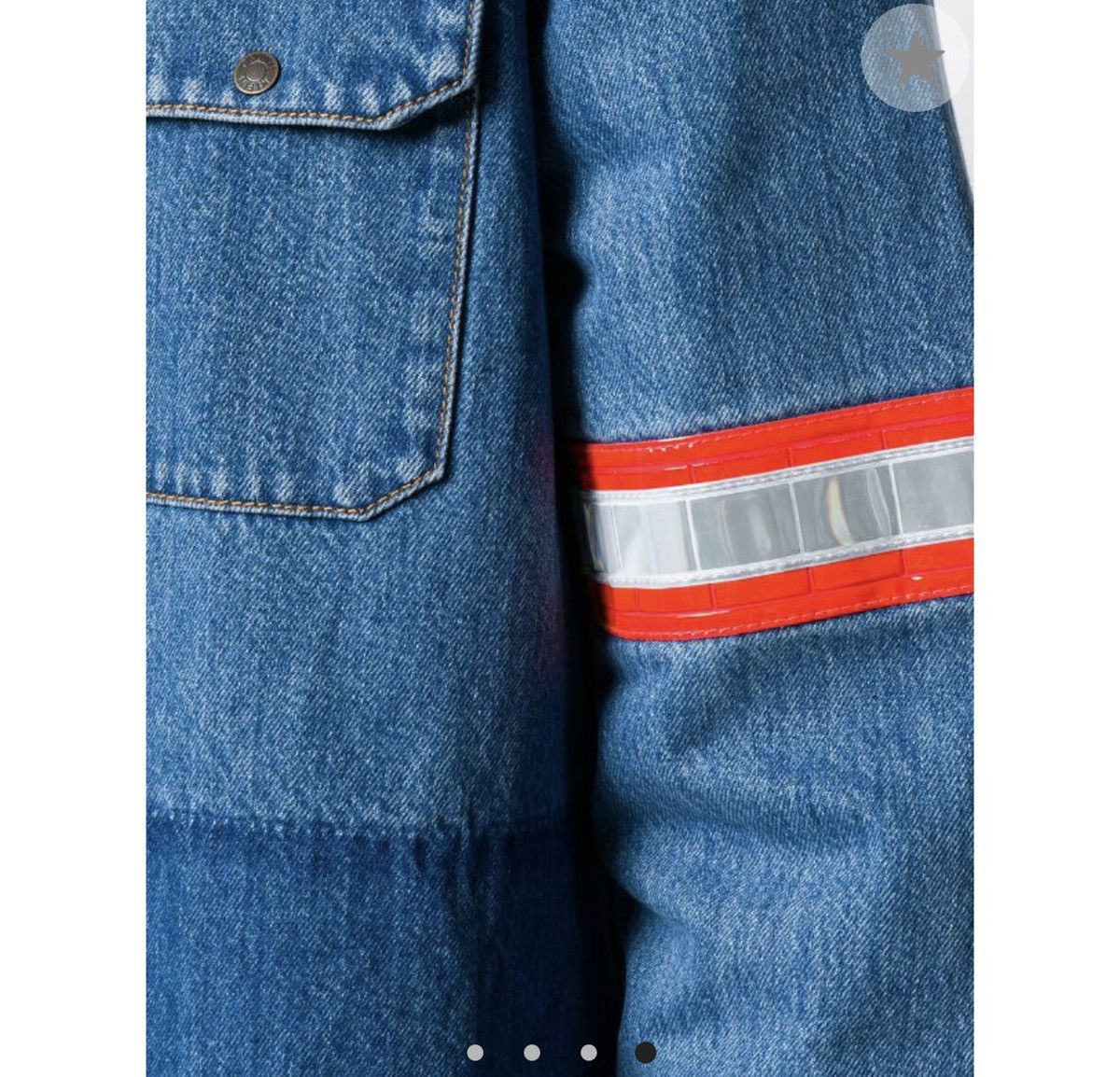 Calvin Klein 205W39NYC × Raf Simons szS Blue Oversized Reflective Firefighter Denim Shirt Size US S / EU 44-46 / 1 - 3 Thumbnail