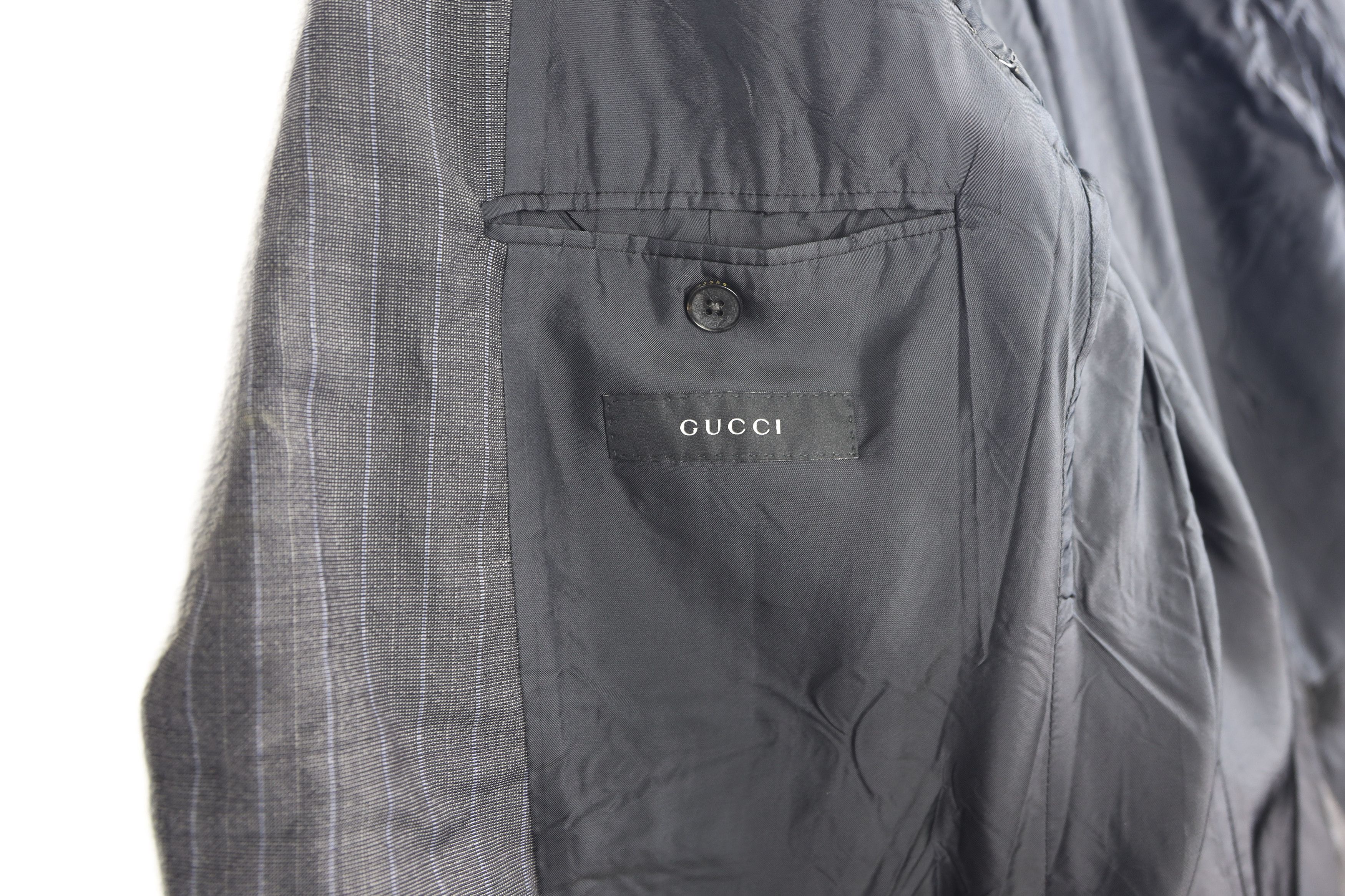 Gucci × Tom Ford Gucci by Tom Ford Wool Striped Blazer Jacket Size US M / EU 48-50 / 2 - 8 Thumbnail