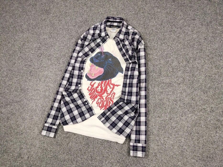Flannel Vintage Flannel Shirt Travis Scott Style Streetwear Hype Size US L / EU 52-54 / 3 - 2 Thumbnail