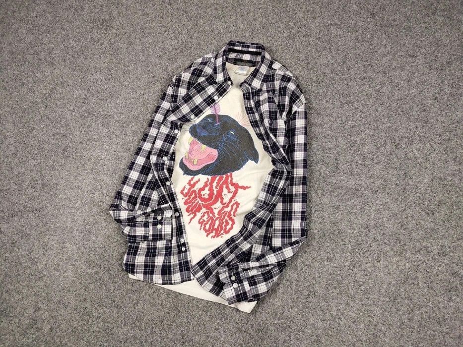 Flannel Vintage Flannel Shirt Travis Scott Style Streetwear Hype Size US L / EU 52-54 / 3 - 3 Thumbnail