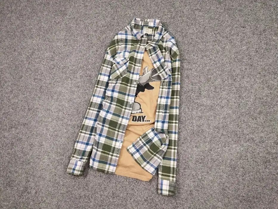 Flannel Vintage Flannel Shirt Travis Scott Style Streetwear Hype Size US L / EU 52-54 / 3 - 3 Thumbnail