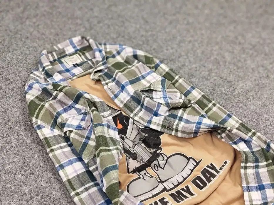 Flannel Vintage Flannel Shirt Travis Scott Style Streetwear Hype Size US L / EU 52-54 / 3 - 5 Thumbnail