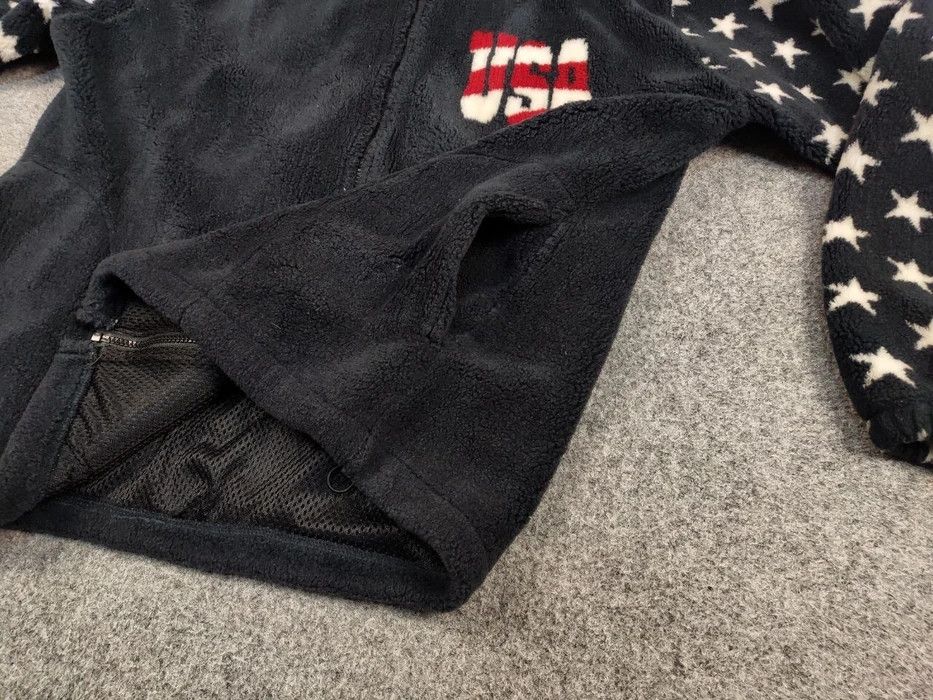 Vintage Vintage 90's Fleece Jacket All Over Logo Flag USA American Size US L / EU 52-54 / 3 - 7 Thumbnail