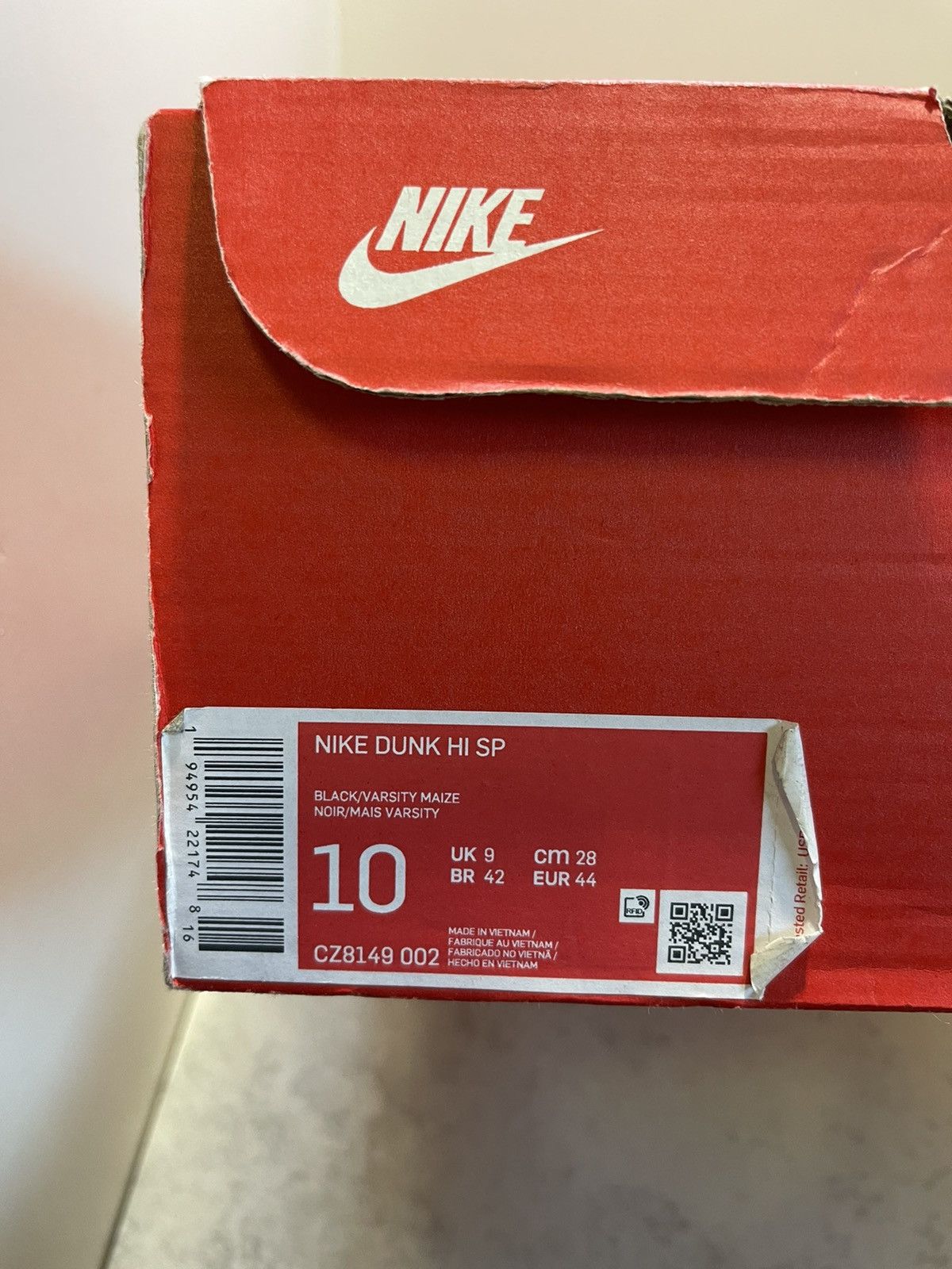 Nike Nike Dunk High SP Iowa Varisty Maize Black/Yellow Size 10 Size US 10 / EU 43 - 11 Thumbnail