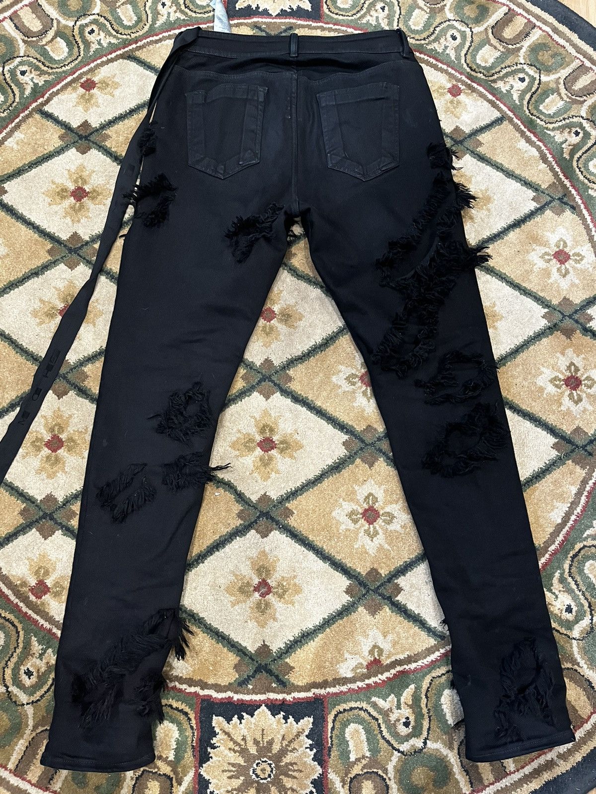 Rick Owens × Rick Owens Drkshdw Rick Owens Slashed Destroyed Detroit Denim Size US 31 - 3 Thumbnail