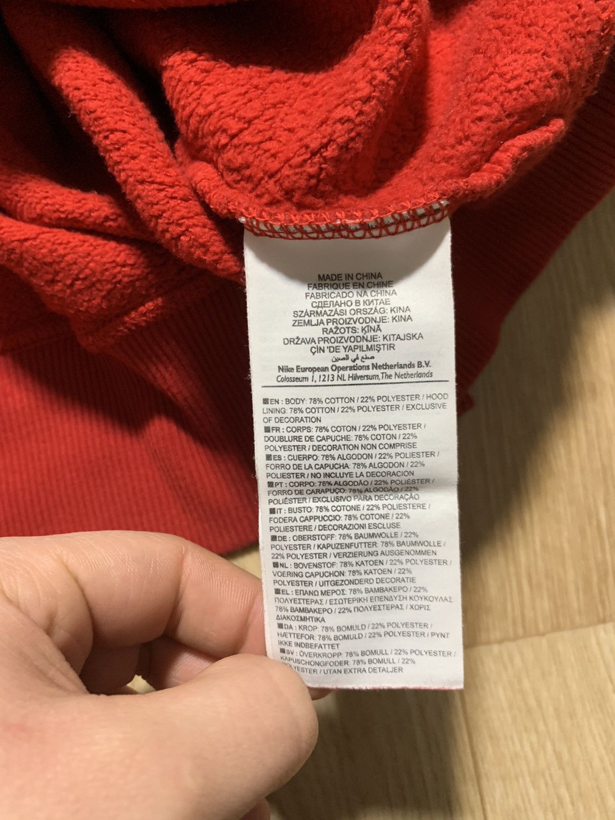 Nike Vintage Nike Basic Red Hoodie Size US M / EU 48-50 / 2 - 12 Thumbnail