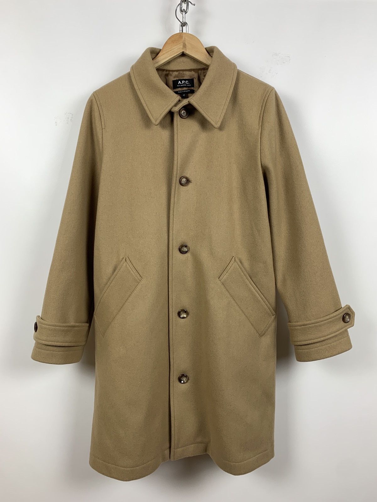 A.P.C. A.P.C Women’s Wool Trench Coat Size M / US 6-8 / IT 42-44 - 1 Thumbnail