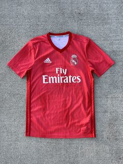 Adidas Real Madrid Fly Emirates Parley Red Soccer Jersey L