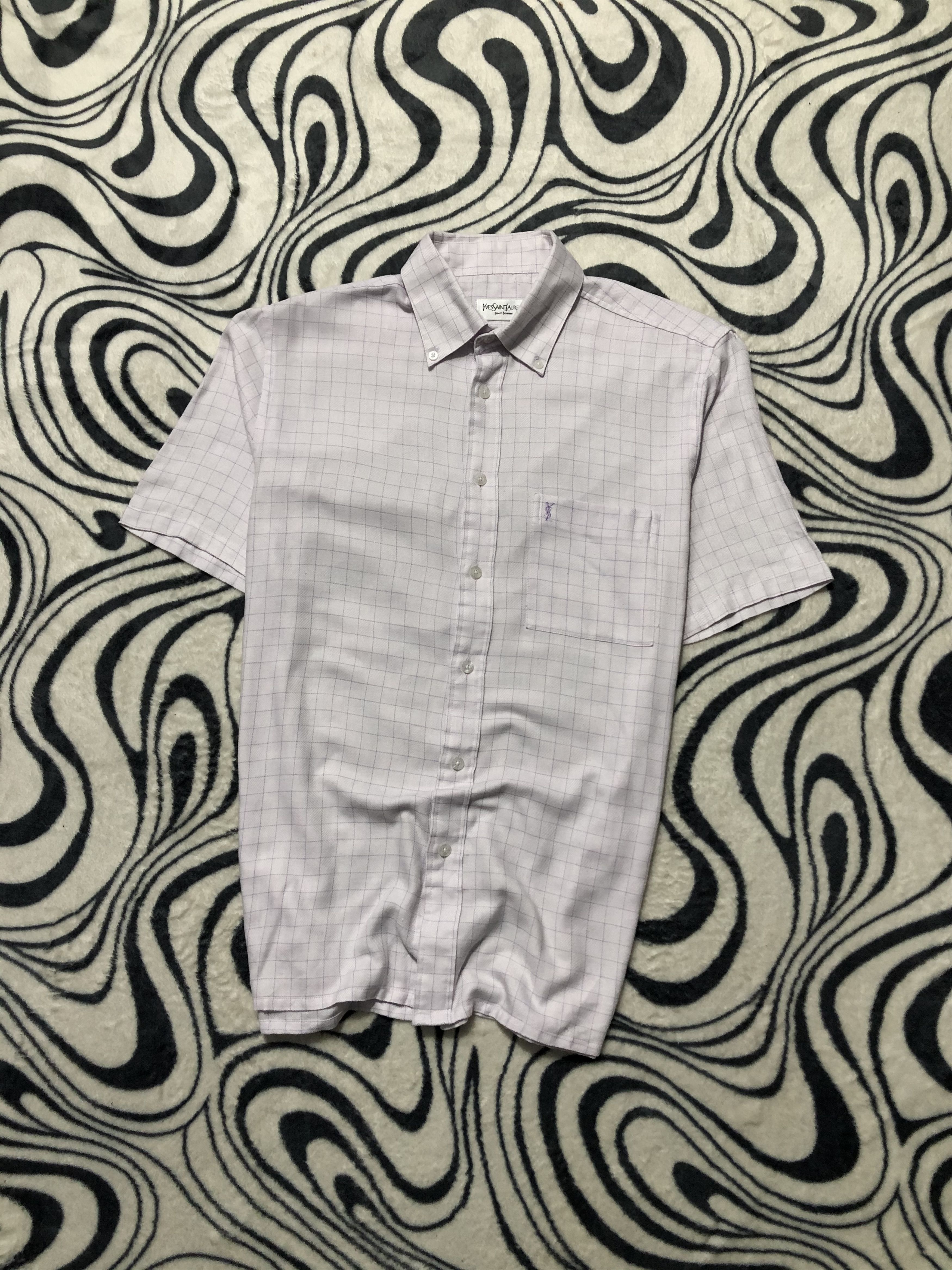 Yves Saint Laurent YSL Mens Short Sleeve Shirt