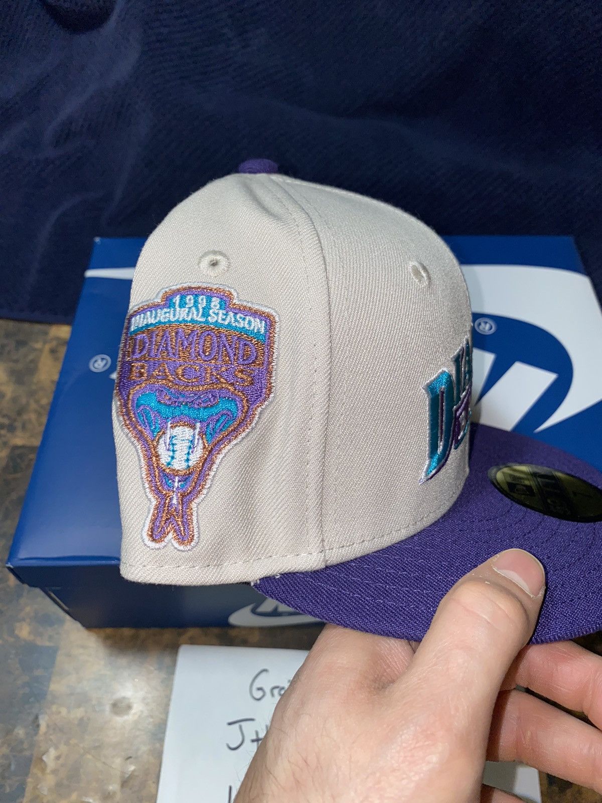 Arizona Diamondbacks 59fifty hat size 7 stone purple aqua