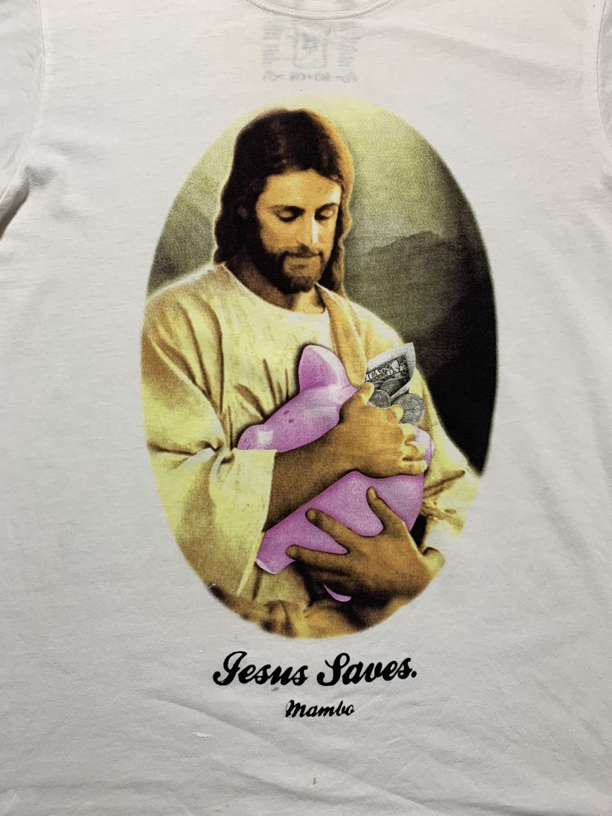 Other Mambo Jesus Saves Religion Money Humor T-Shirt Size US L / EU 52-54 / 3 - 3 Thumbnail